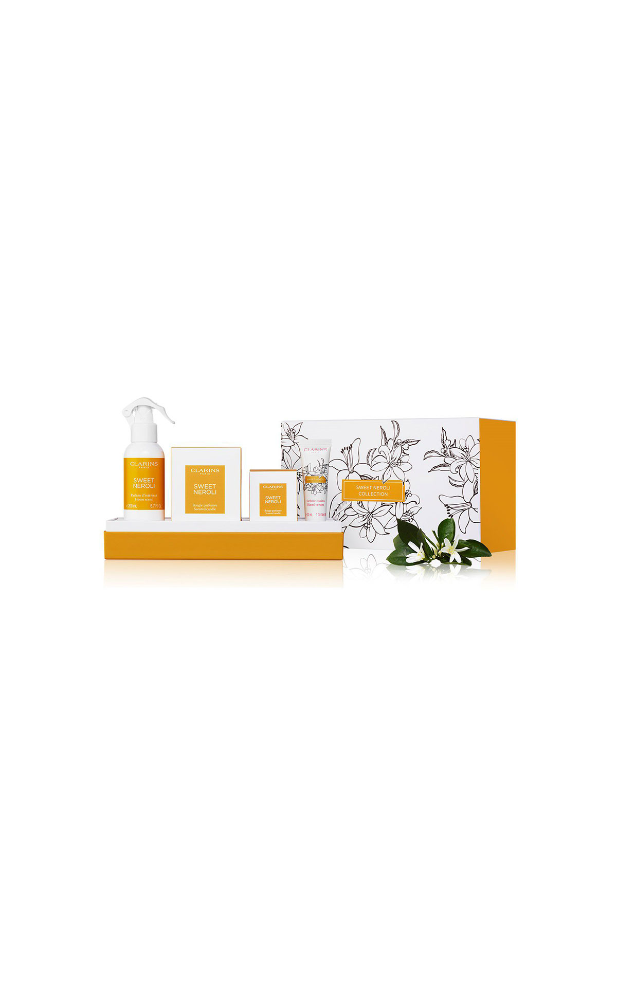Clarins Sweet neroli home collection from Bicester Village