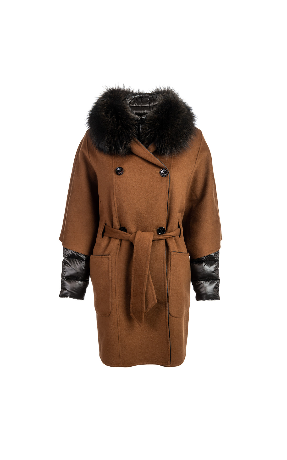 Moore Wool coat with down jacket