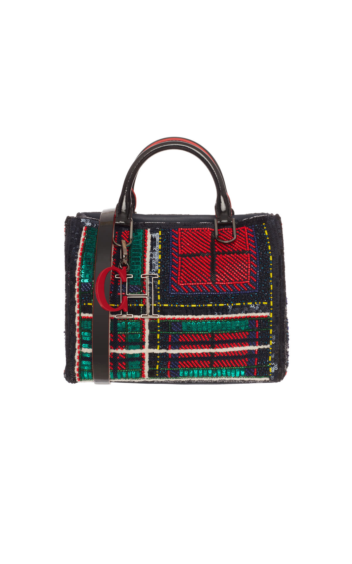 Carolina Herrera Red check bag from Bicester Village