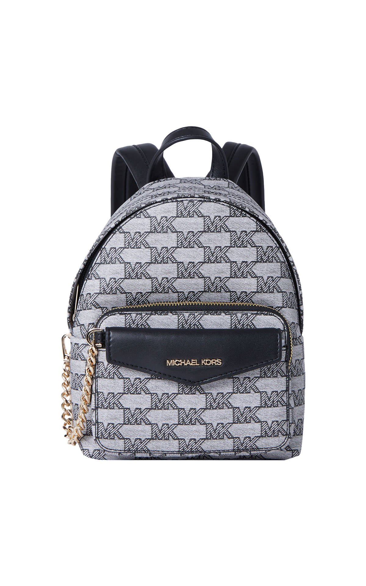 Blue backpack with brand logo Michael Kors