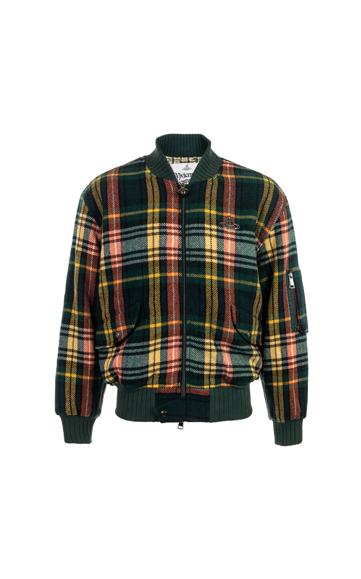 VIVIENNE WESTWOOD checked bomber jacket