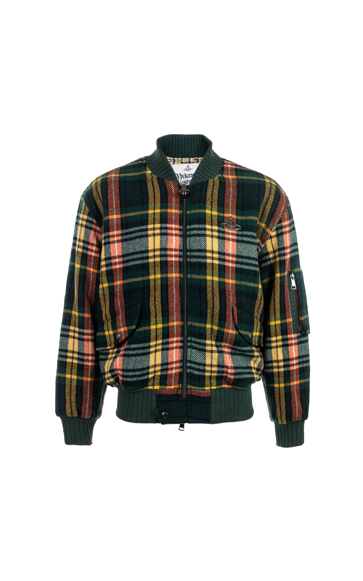 VIVIENNE WESTWOOD checked bomber jacket