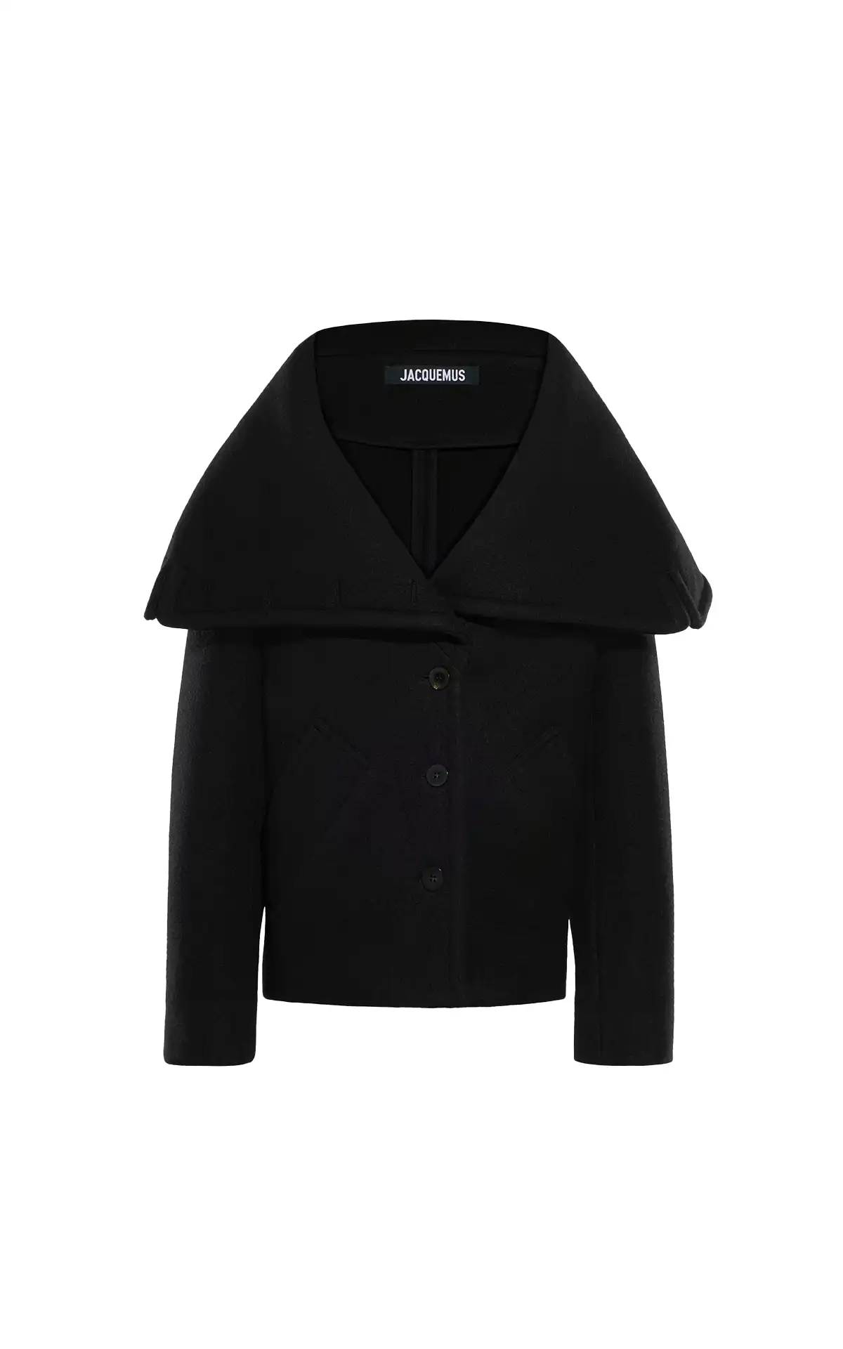 Jacquemus women black The Caruso peacoat La Vallée Village