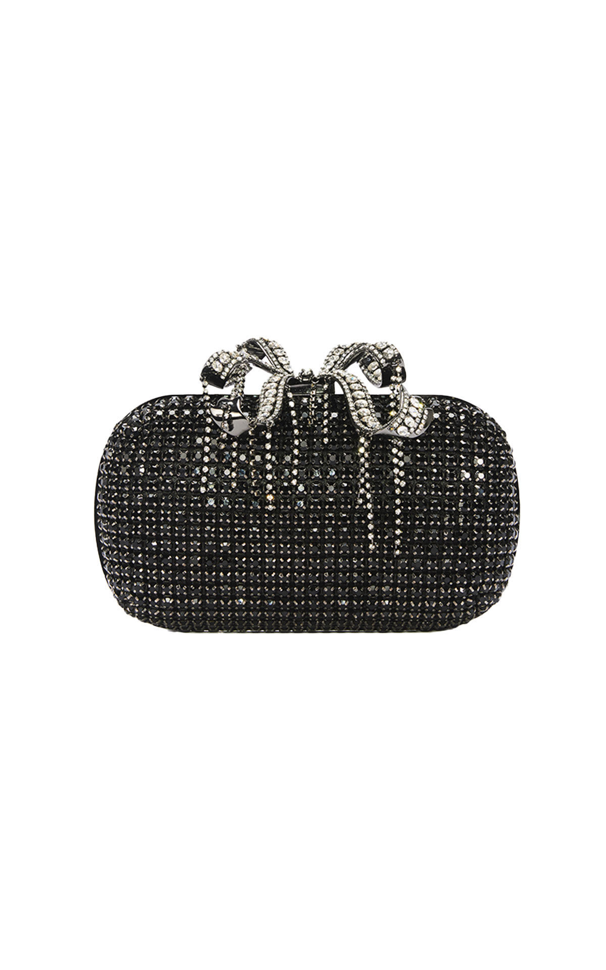 Self Portrait Black chainmail clutch bag from Bicester Village