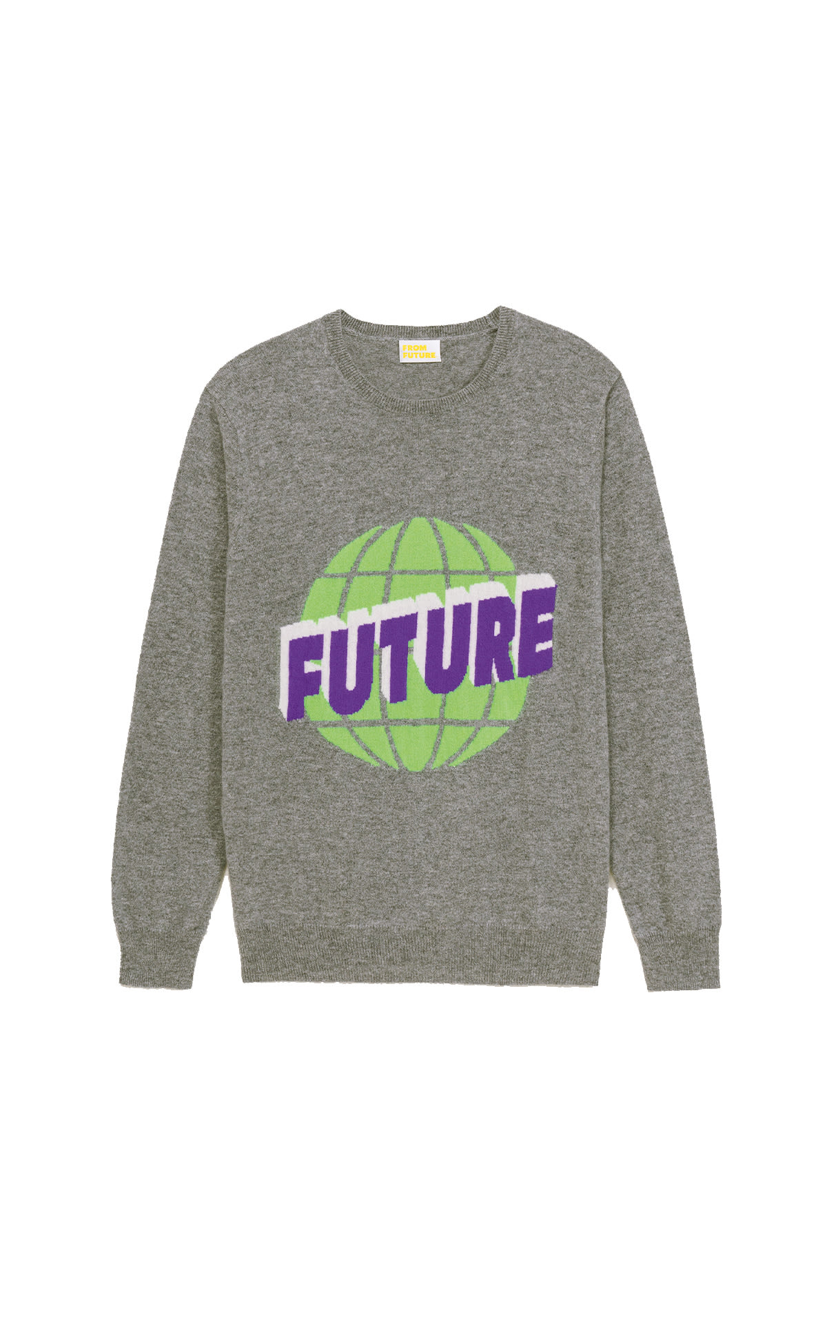FROM FUTURE grey Future globe crewneck sweater La Vallée Village