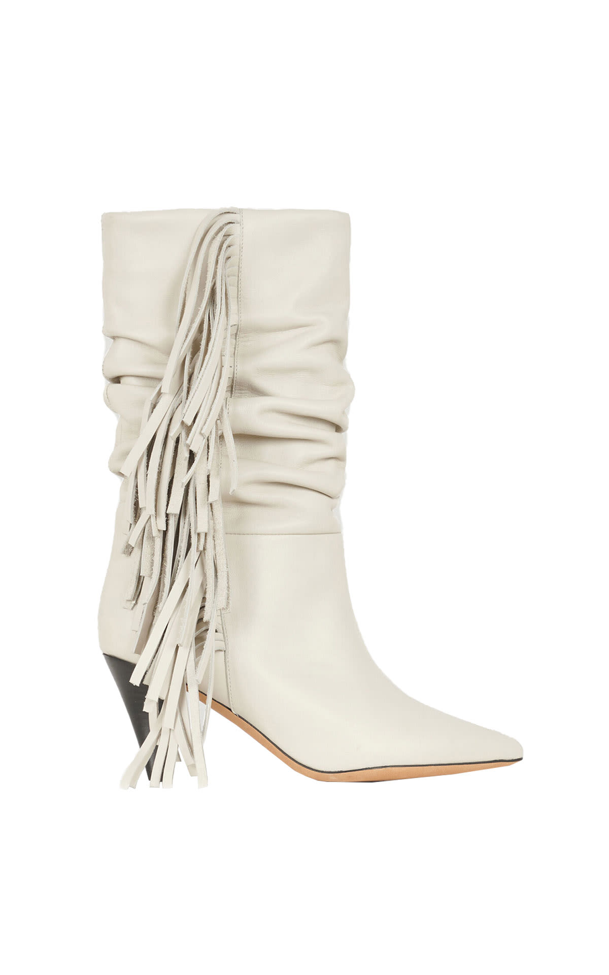 White leather boot with fringes IRO Paris