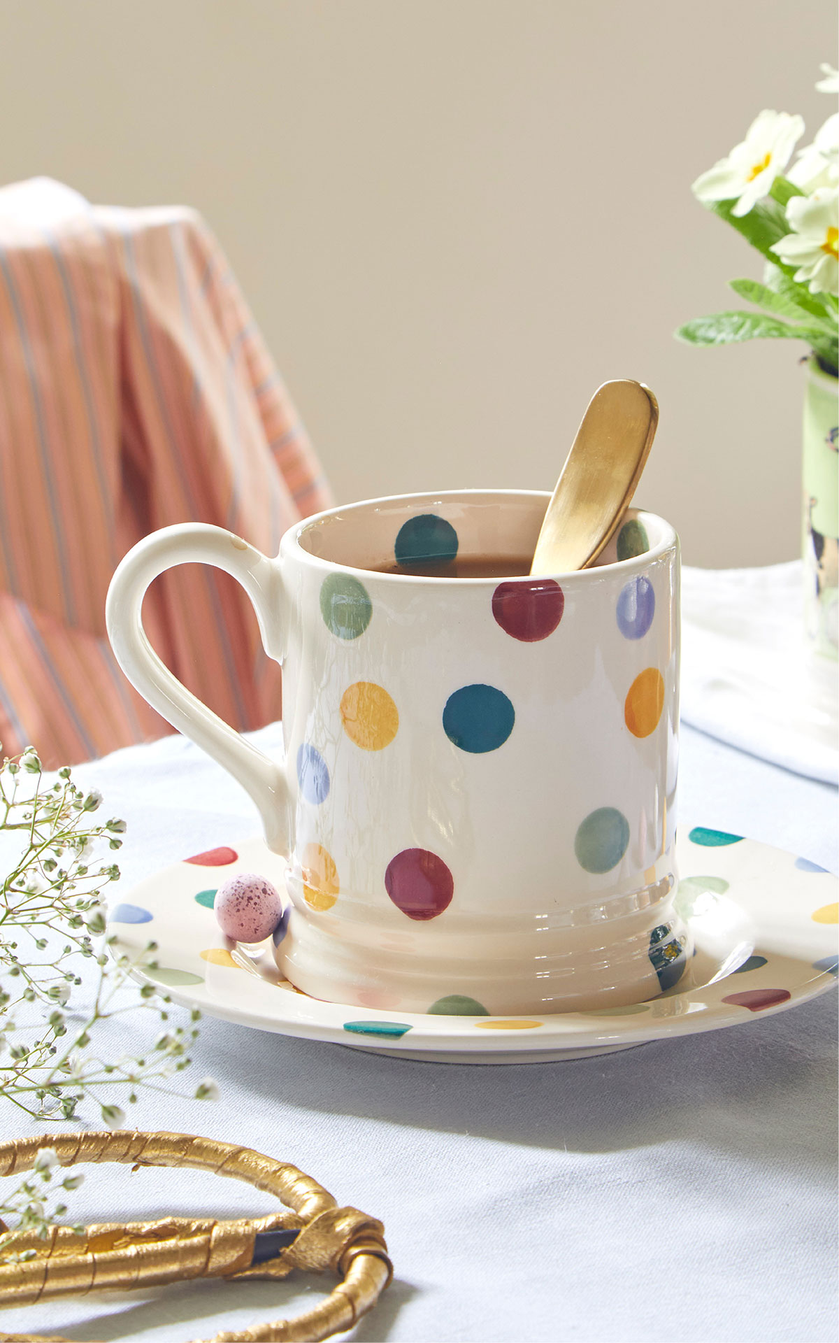 Emma Bridgewater Polka dot half pint mug from Bicester Village