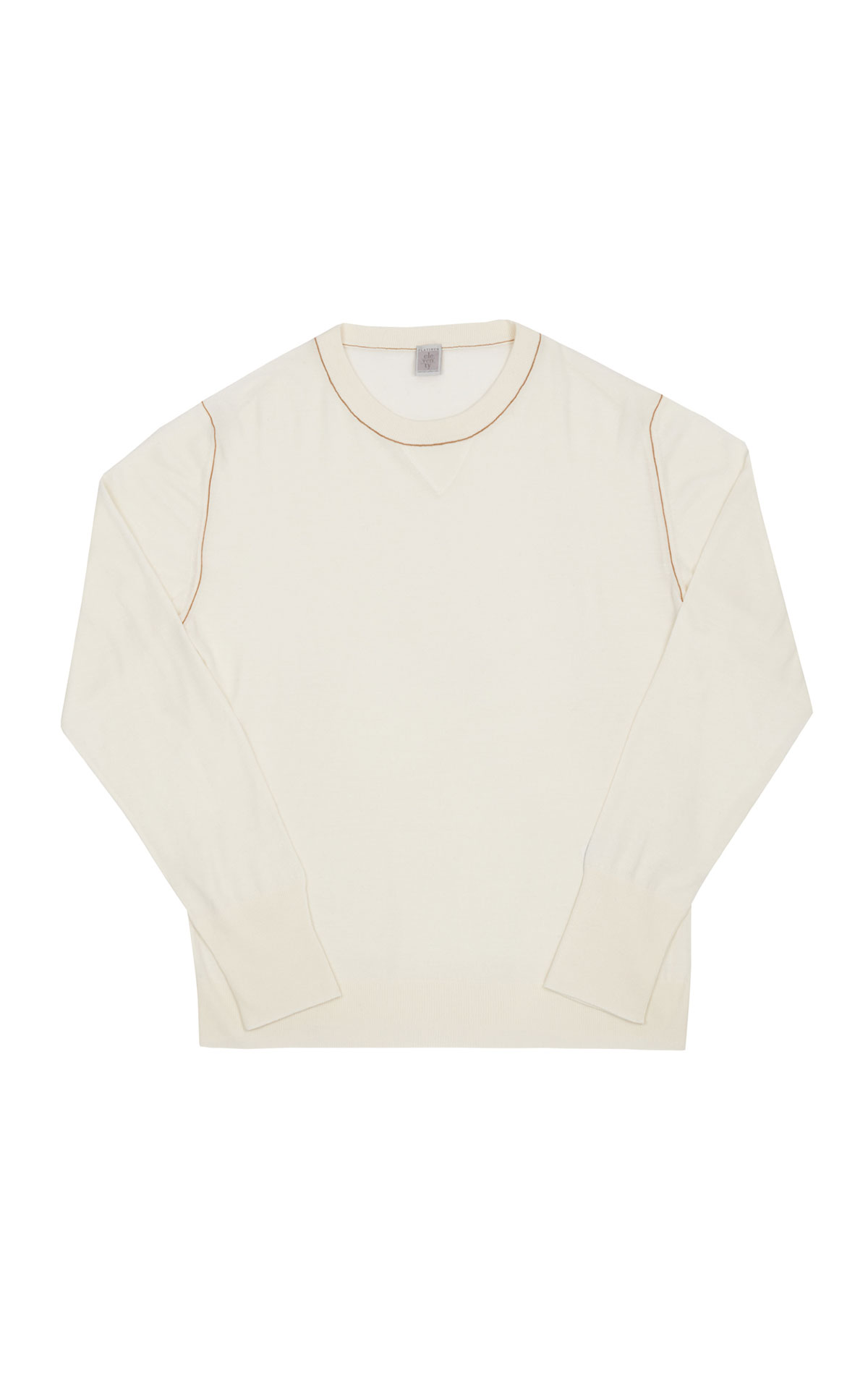 Eleventy Cashmere sweater with contrast stitching from Bicester Village
