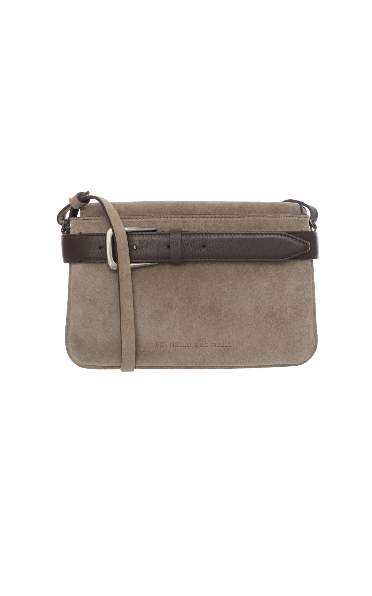 Brunello Cucinelli Small suede crossbody bag from Bicester Village