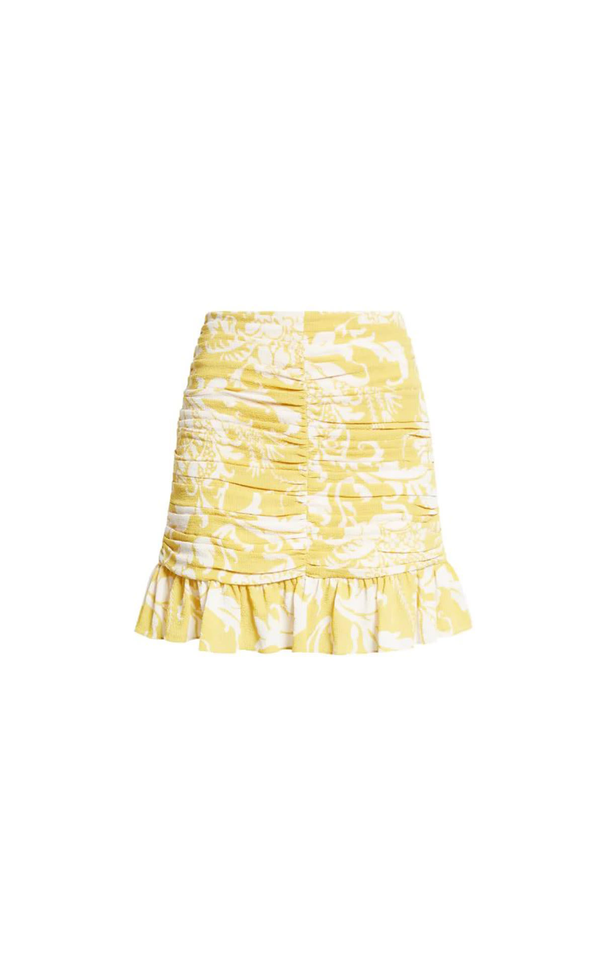 Ted Baker Ruched mini skirt with frill hem from Bicester Village