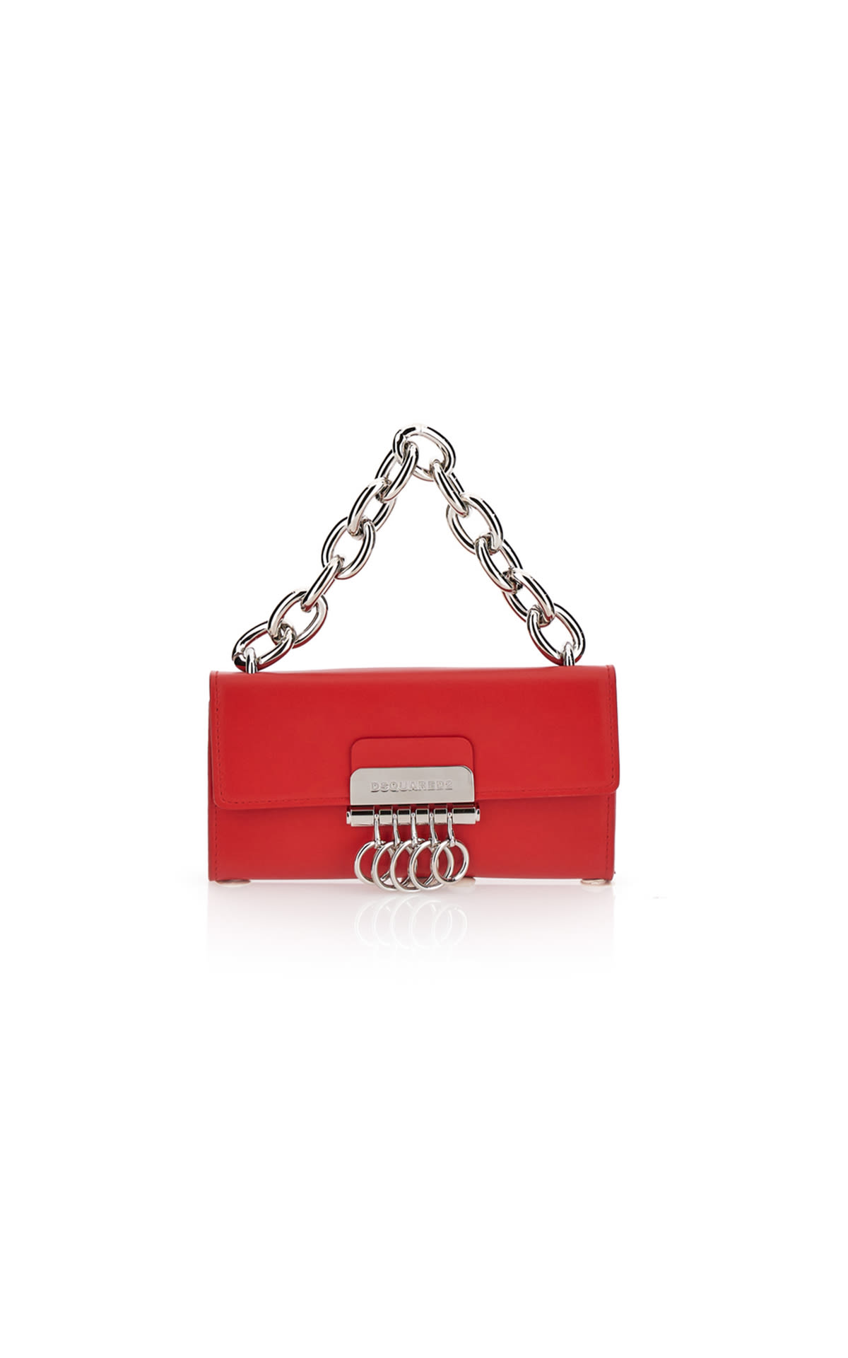 Red mini bag with chain