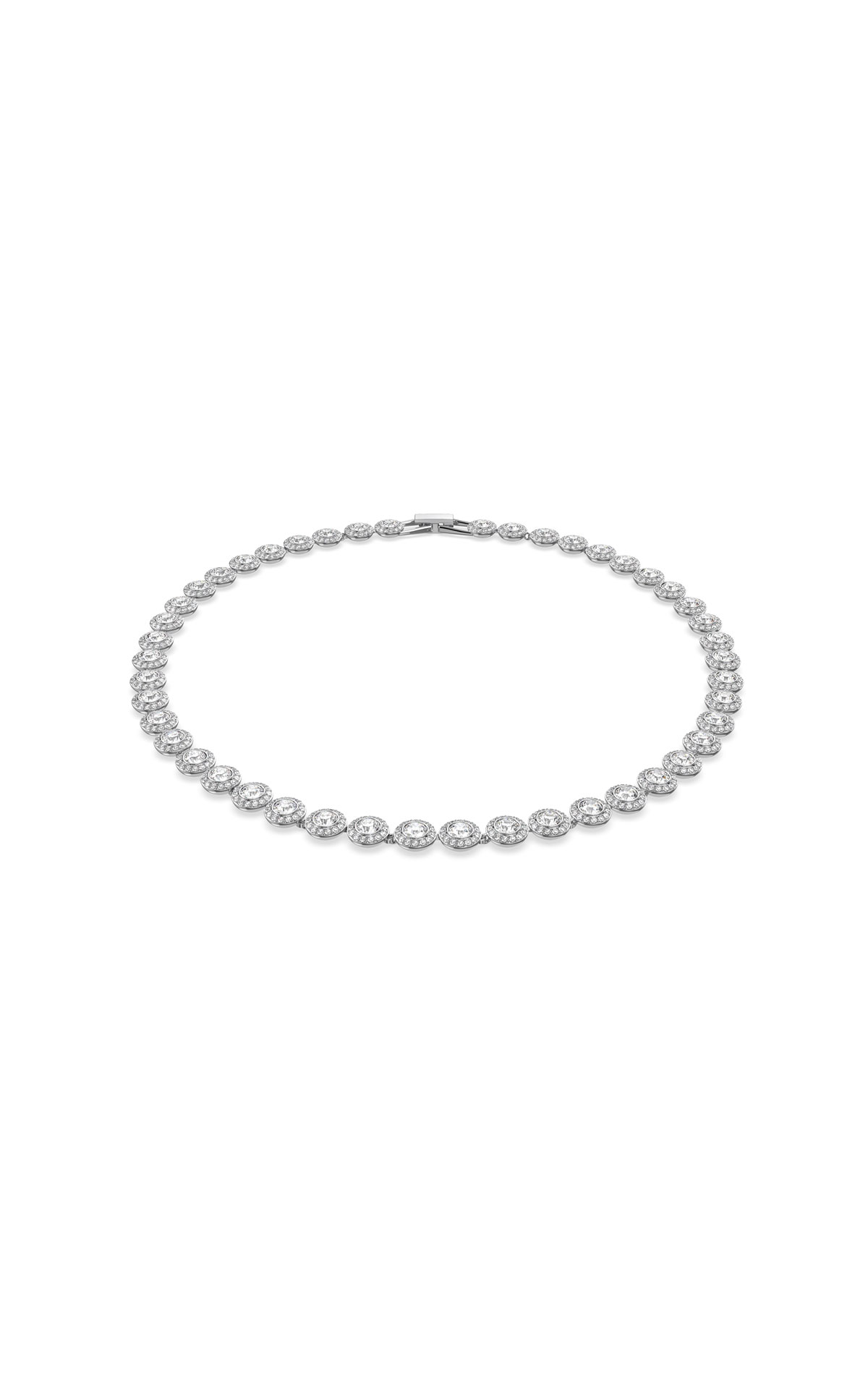 Swarowski Una angelic tennis necklace rhodium plated from Bicester Village