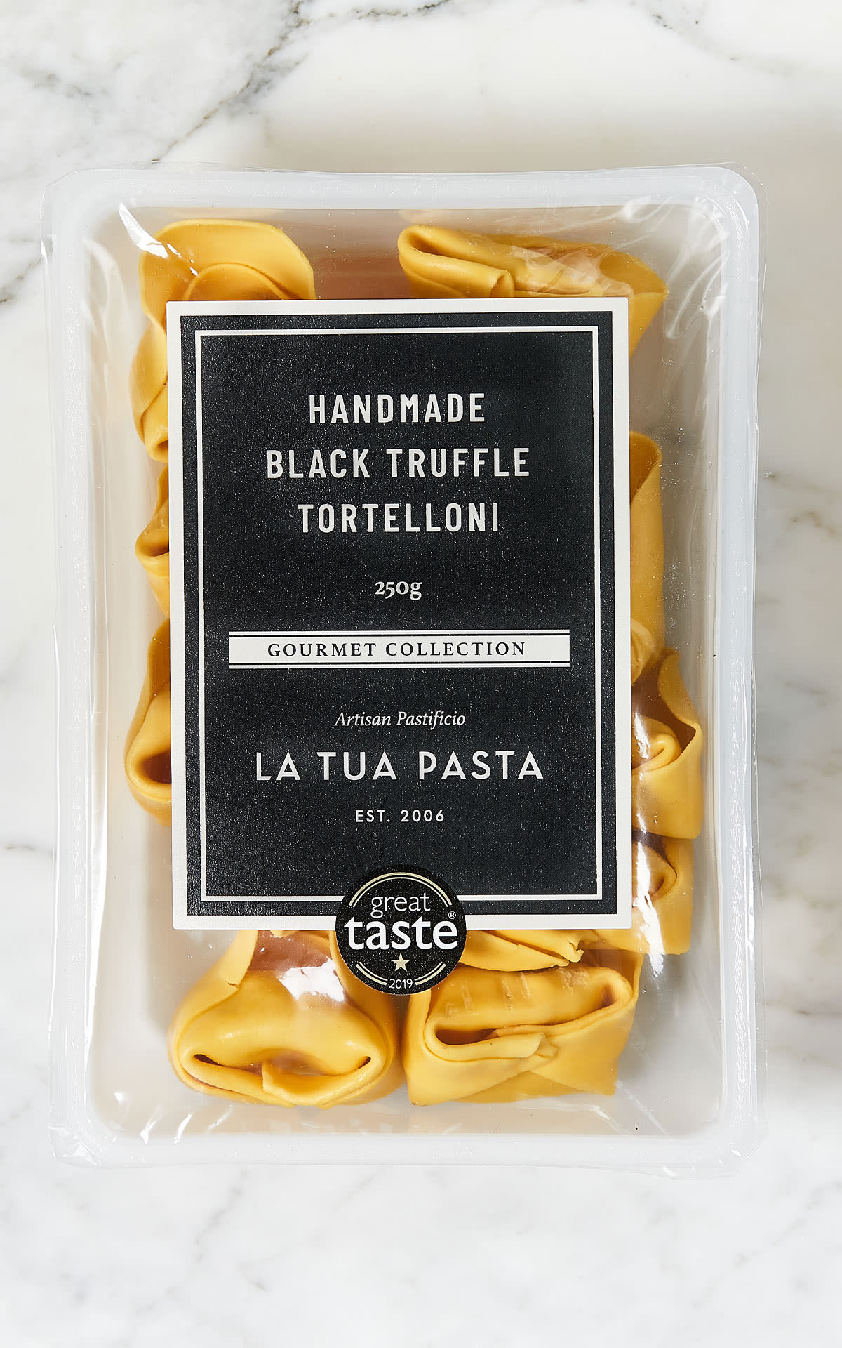 La Tua Pasta Black truffle ricotta tortelloni from Bicester Village