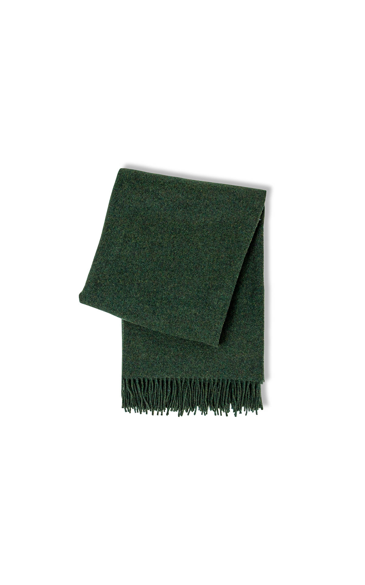 Frette Plaid with green fringes