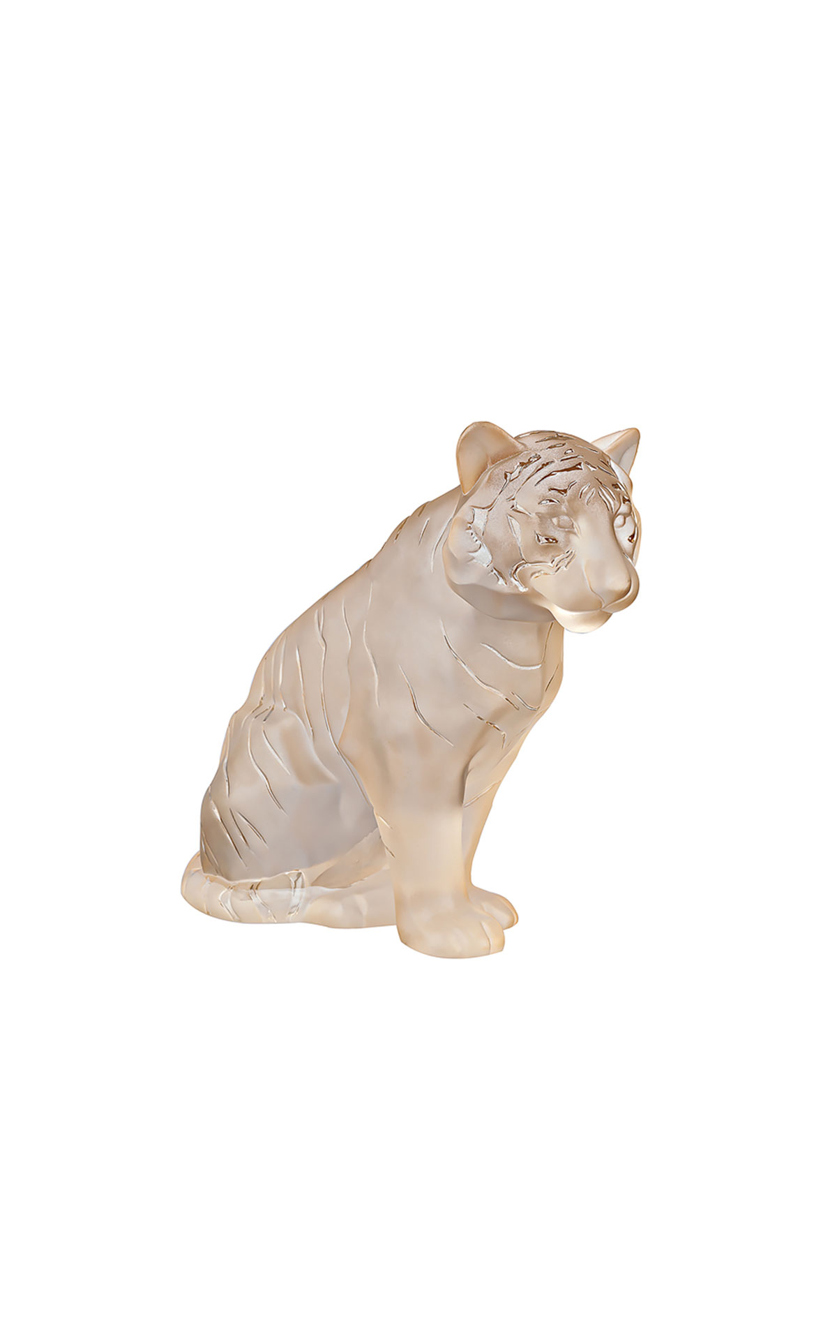 Lalique Motif tigre assis gm lustre or from Bicester Village
