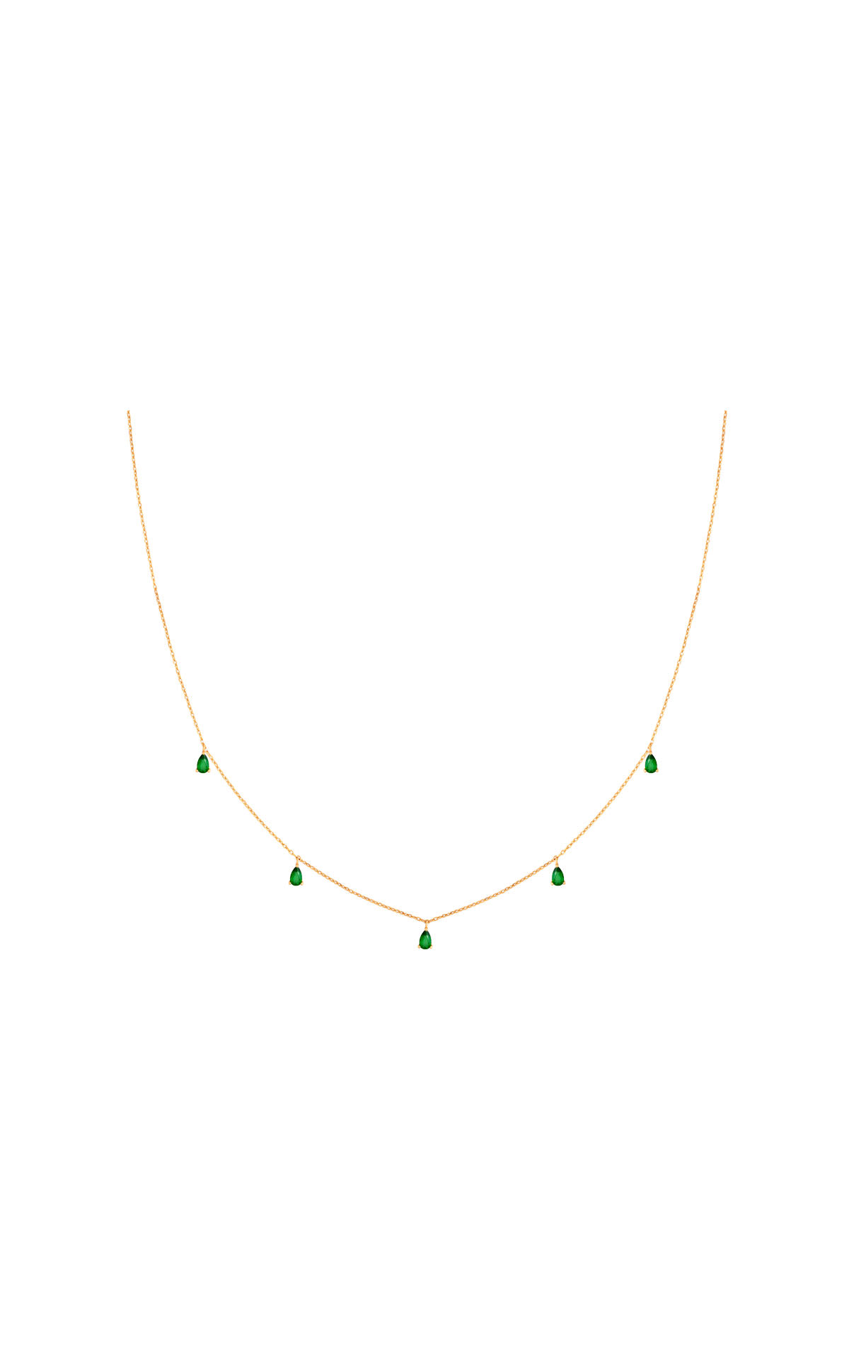 Astrid & Miyu Green topaz charm necklace from Bicester Village
