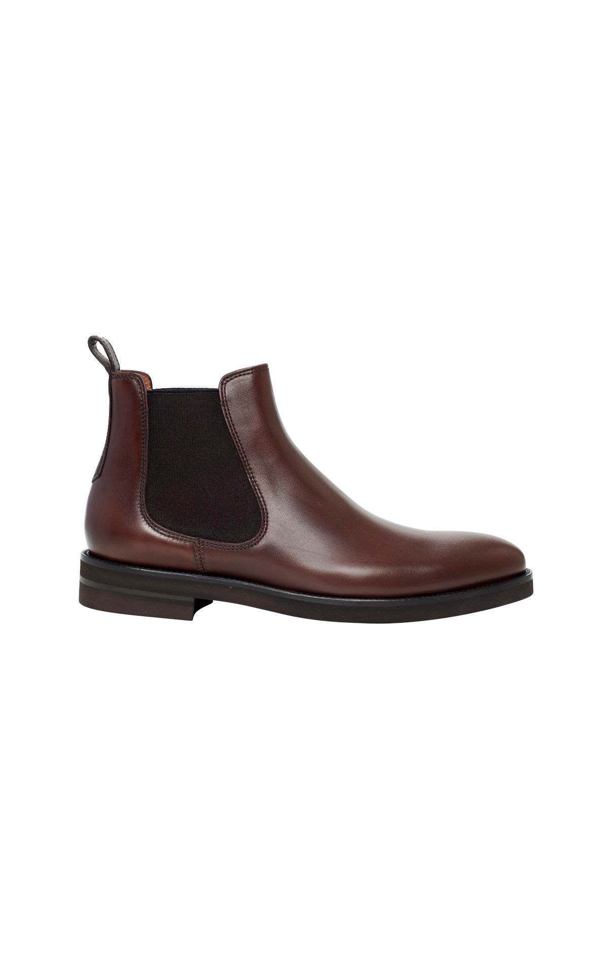 Brown leather ankle boots for men lottusse ou