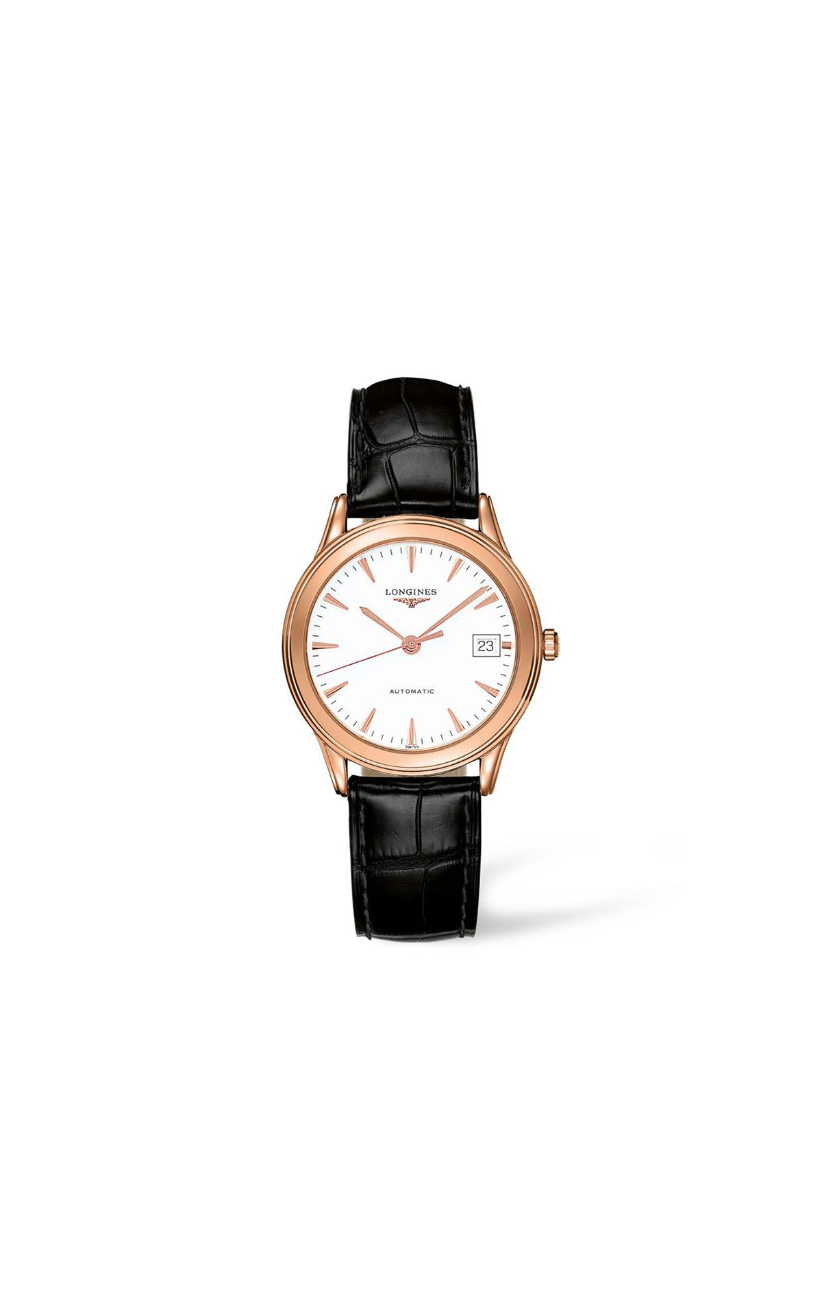 Hour Passion Longines Flagship Automatic 18k Rose Gold from Bicester Village
