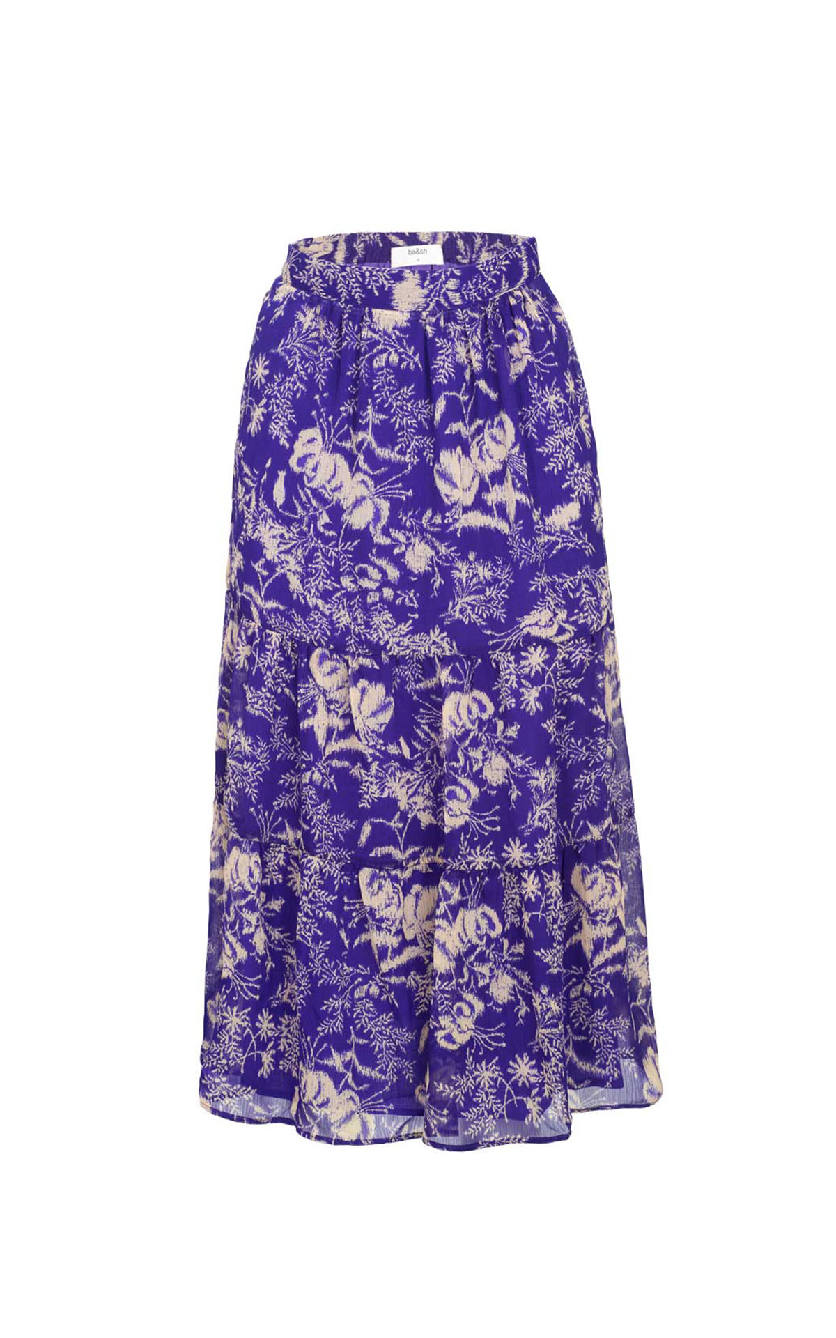 Lilac skirt with floral print ba&sh