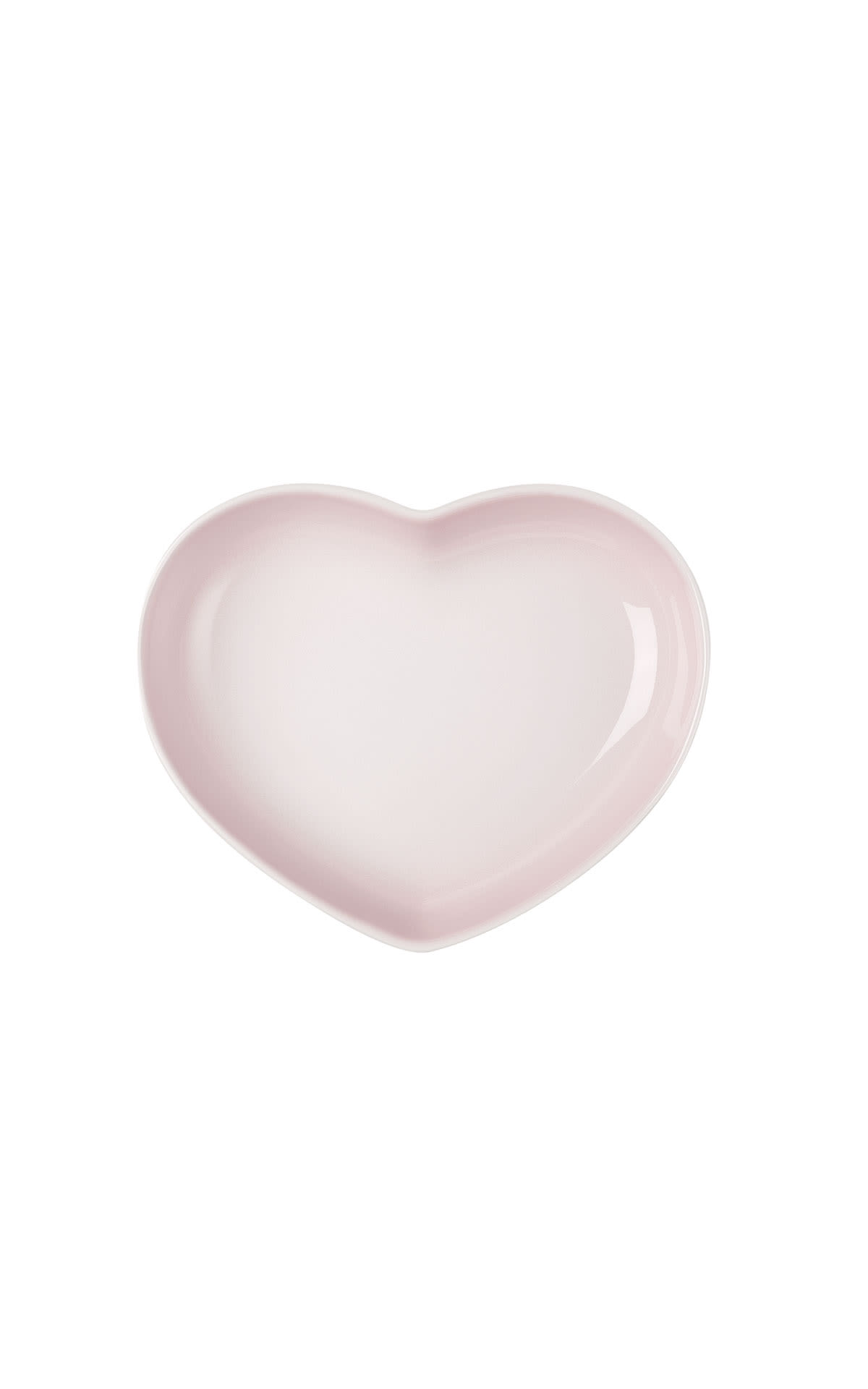 Heart-shaped stoneware plate le creuset