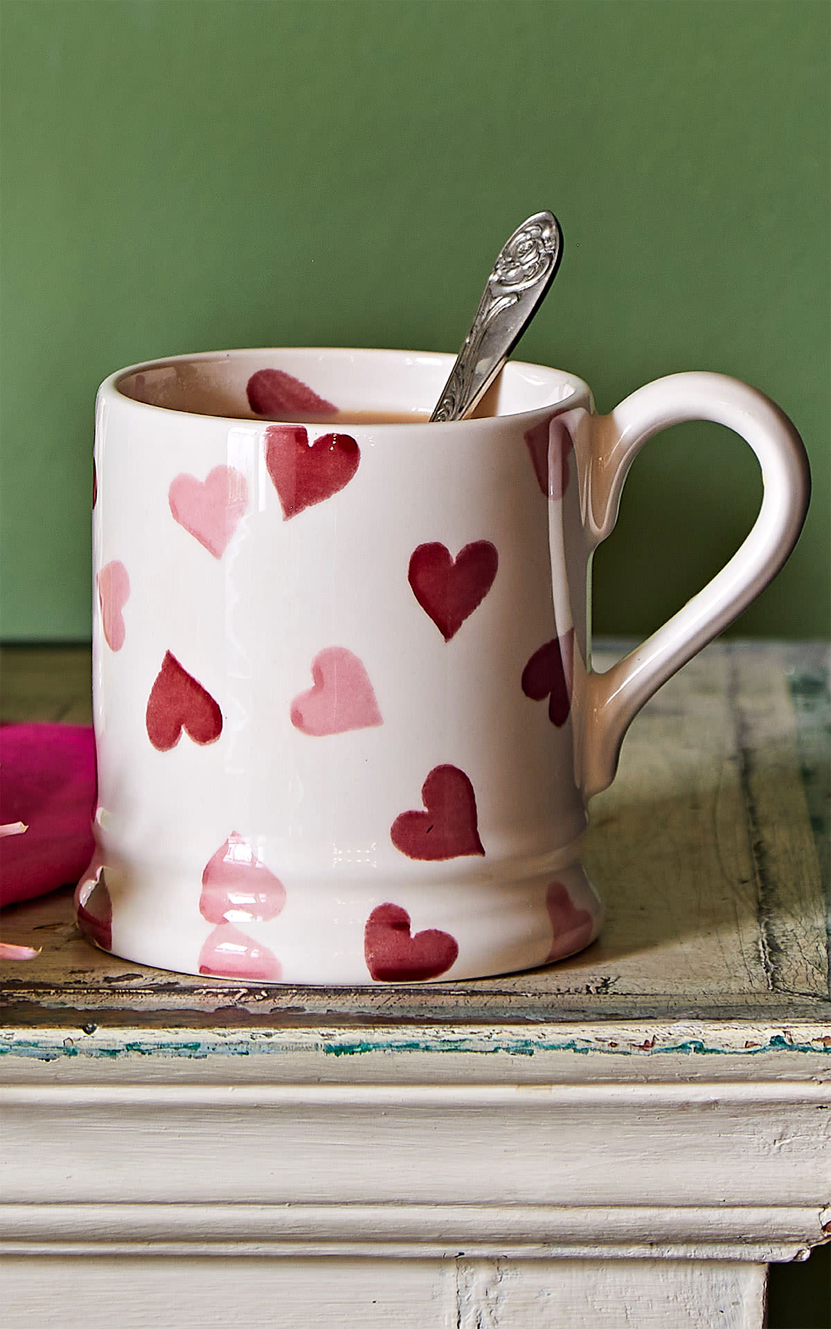 Emma Bridgewater Pink hearts half pint mug from Bicester Village
