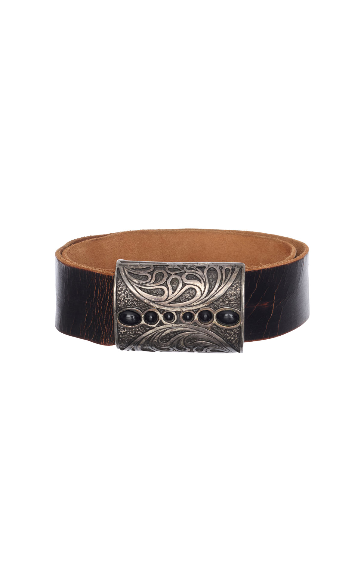 Vintage Black sikver buckle belt from Bicester Village