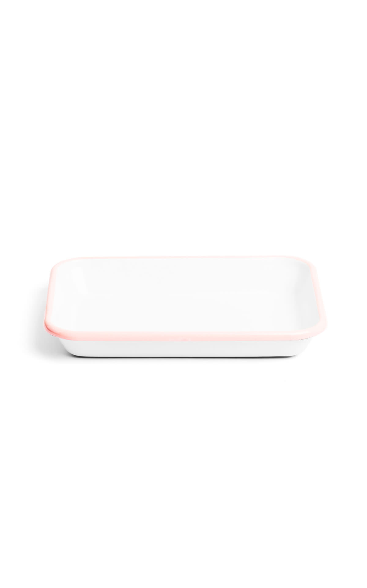 Bamford White pink enamel rectangle dish from Bicester Village