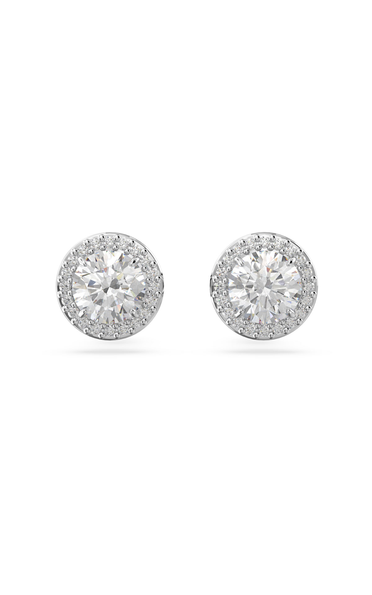 Swarowski Constella stud earrings rhodium plated from Bicester Village
