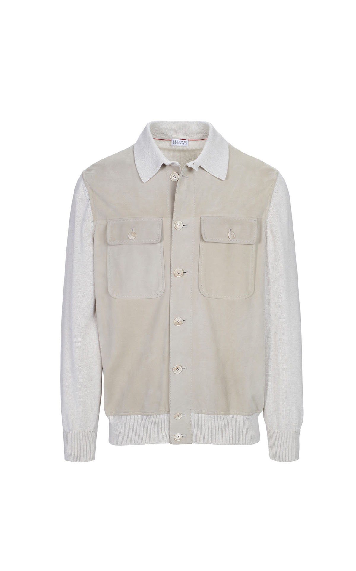 Leather and knit bomber jacket Brunello Cucinelli outlet barcelona la roca village