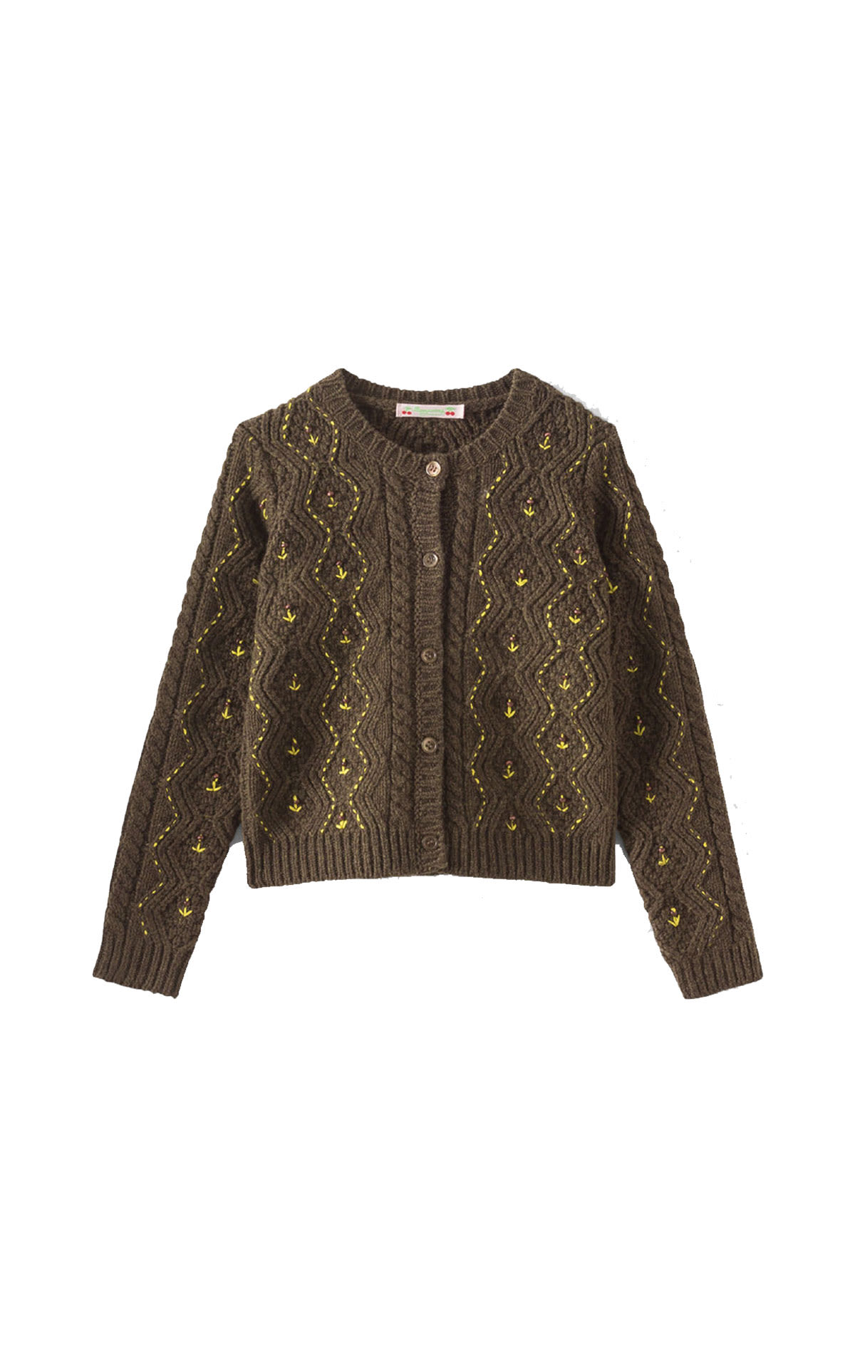 Bonpoint Girl's chunky knit cardigan from Bicester Village