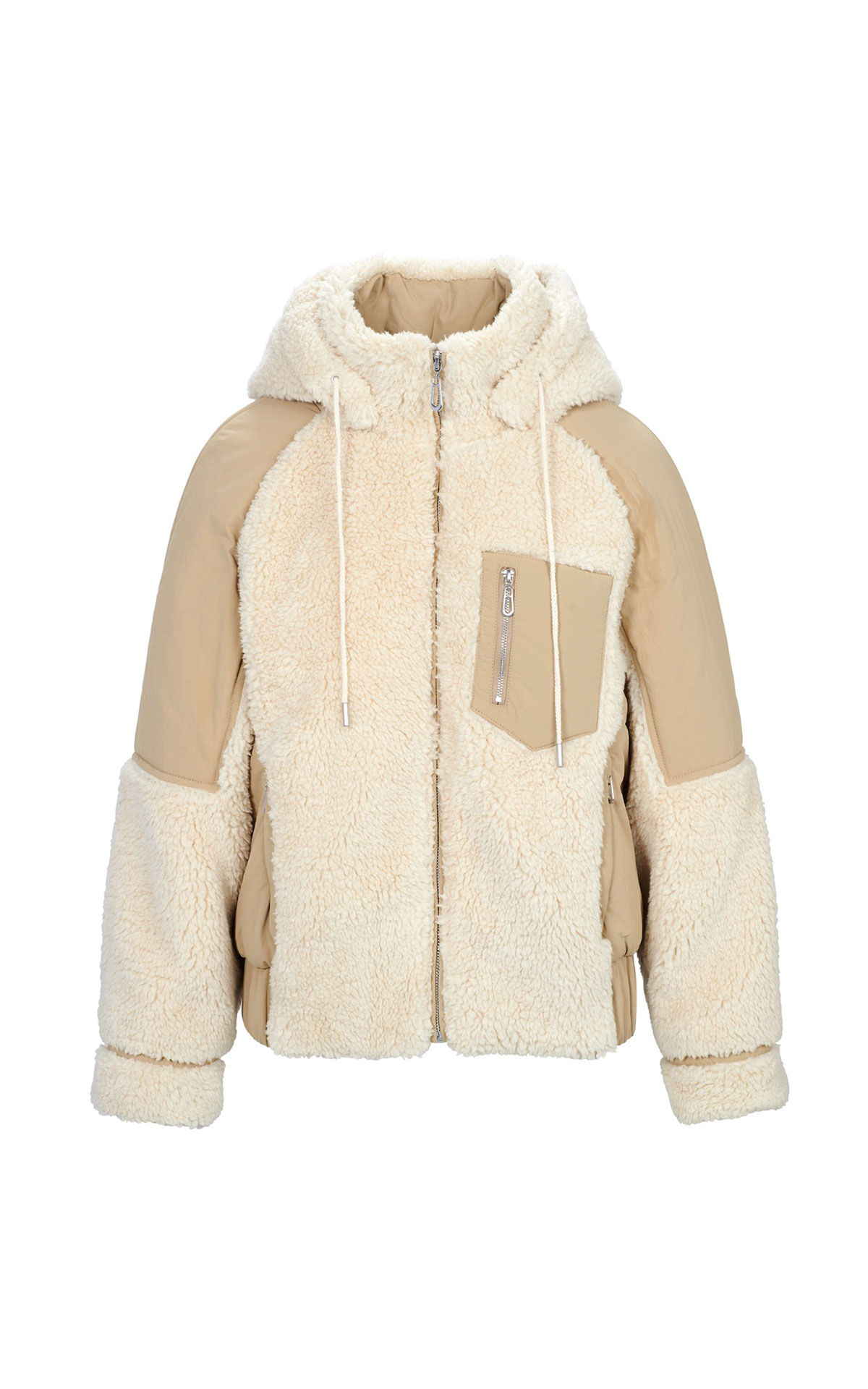 Shearling jacket with hood ba&sh