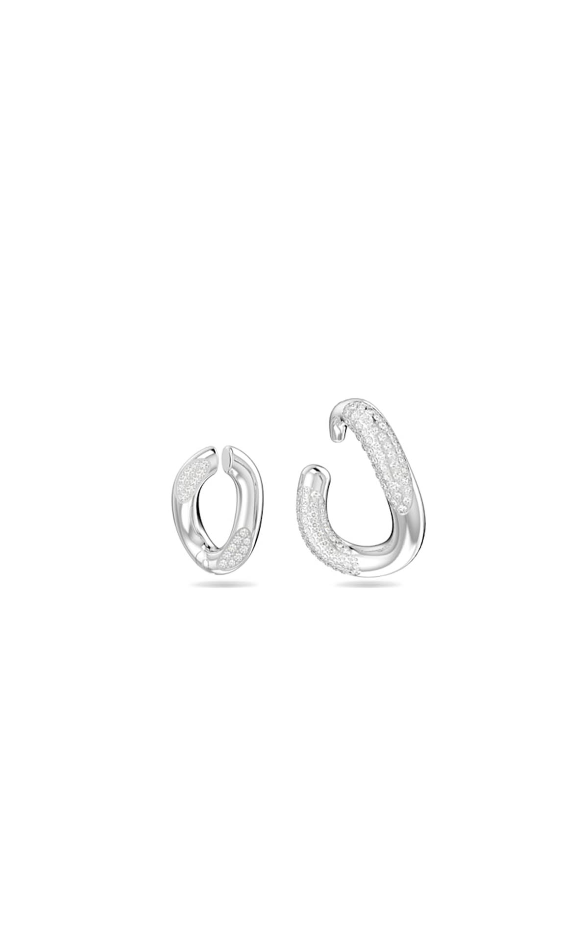 Orecchini ear cuff Dextera placcati in rodio Swarovski