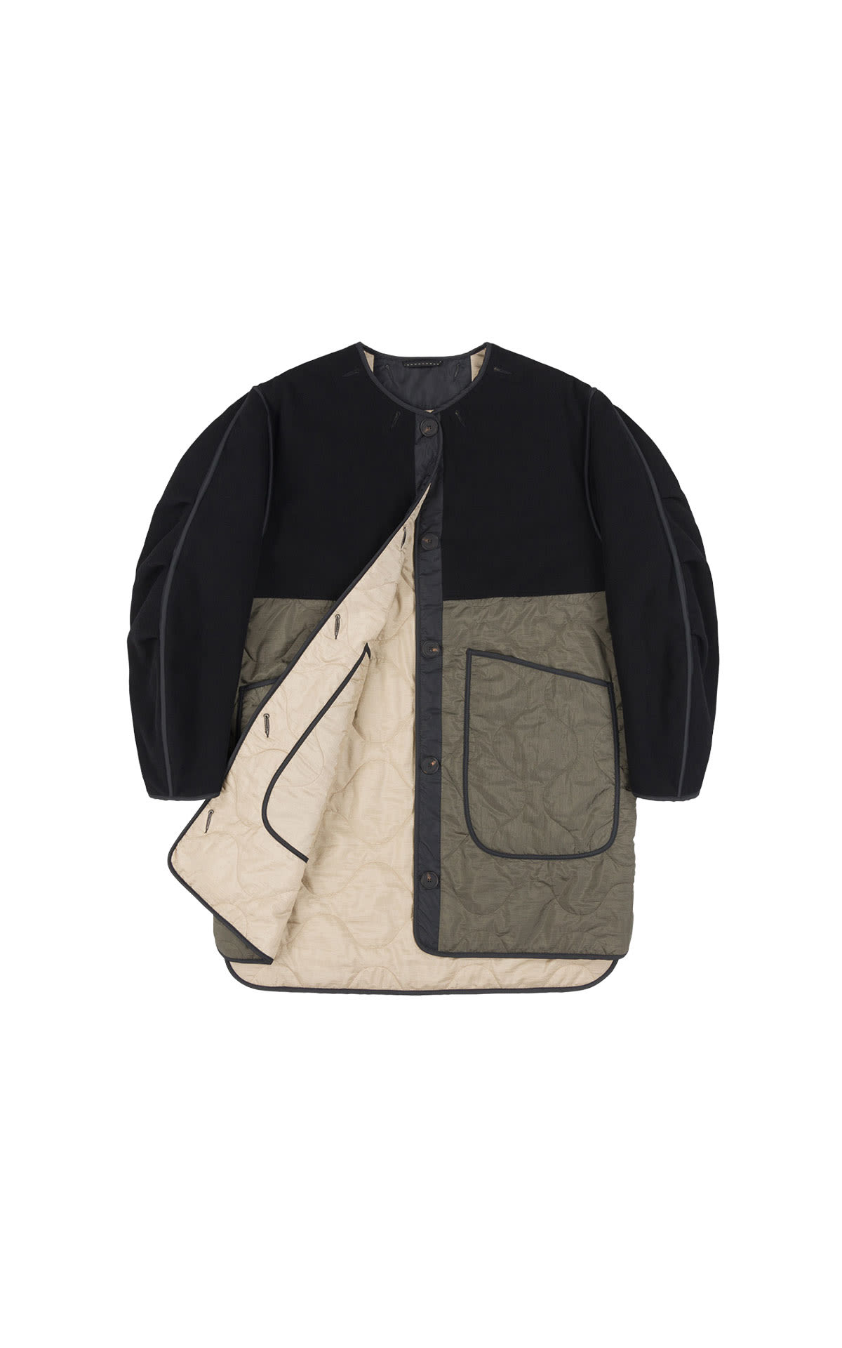 Marfa Stance Signature colourblock wool quilt from Bicester Village