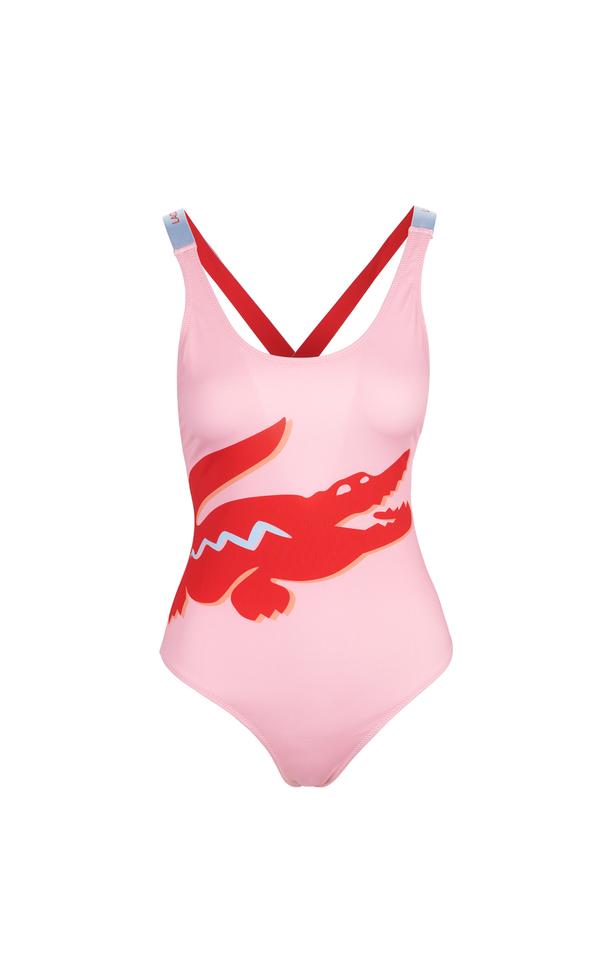 Pink one piece swimsuit Lacoste