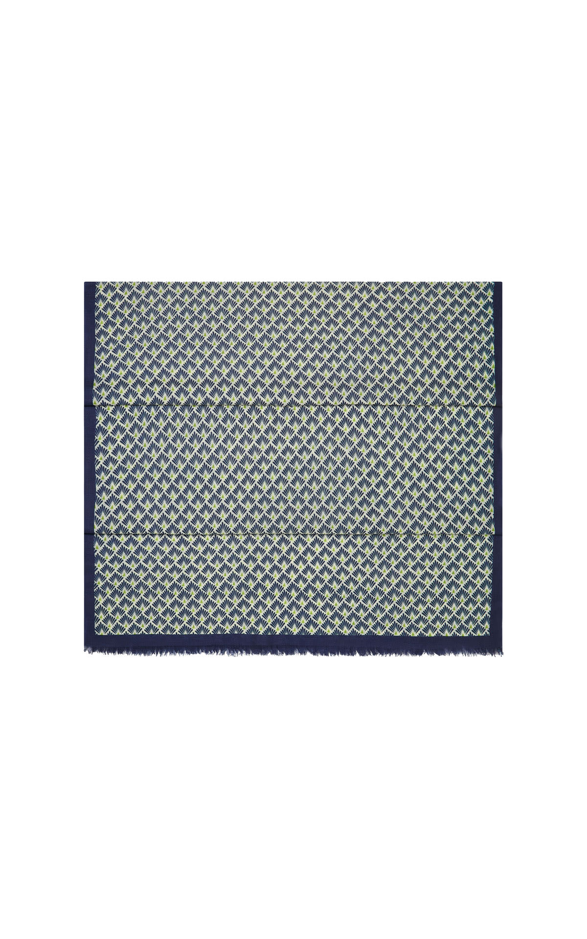 N.Peal Tile printed pashmina - French blue from Bicester Village