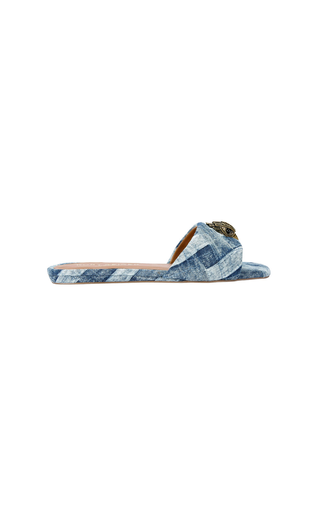 Kurt Geiger Kensington flat sandal denim from Bicester Village