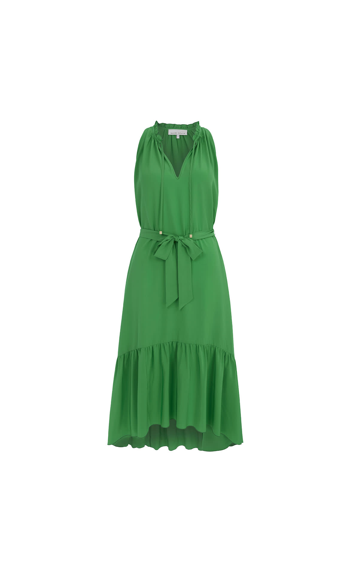 Heidi Klein Chamarel Silk Frill Midi Dress from Bicester Village