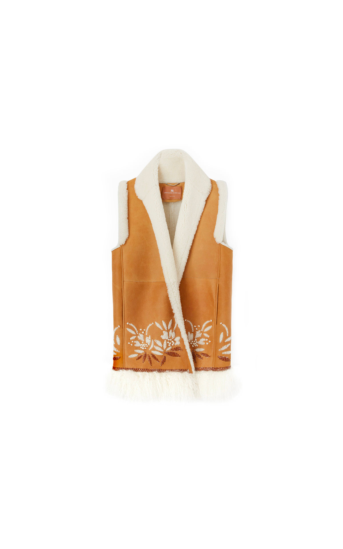 Ermanno Scervino brown shearling waistcoat