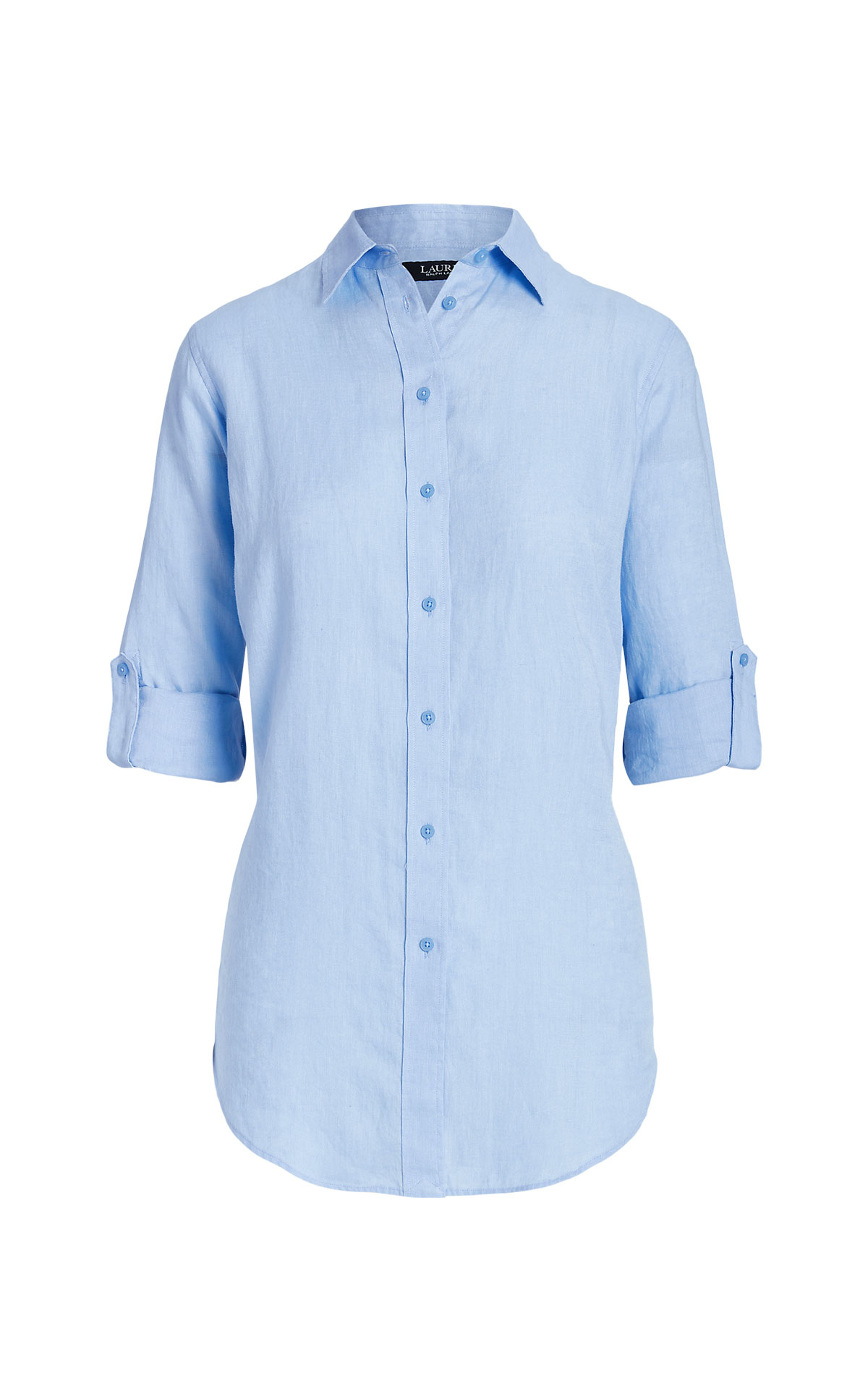 Camisa de lino azul polo ralph lauren women outlet madrid las rozas village