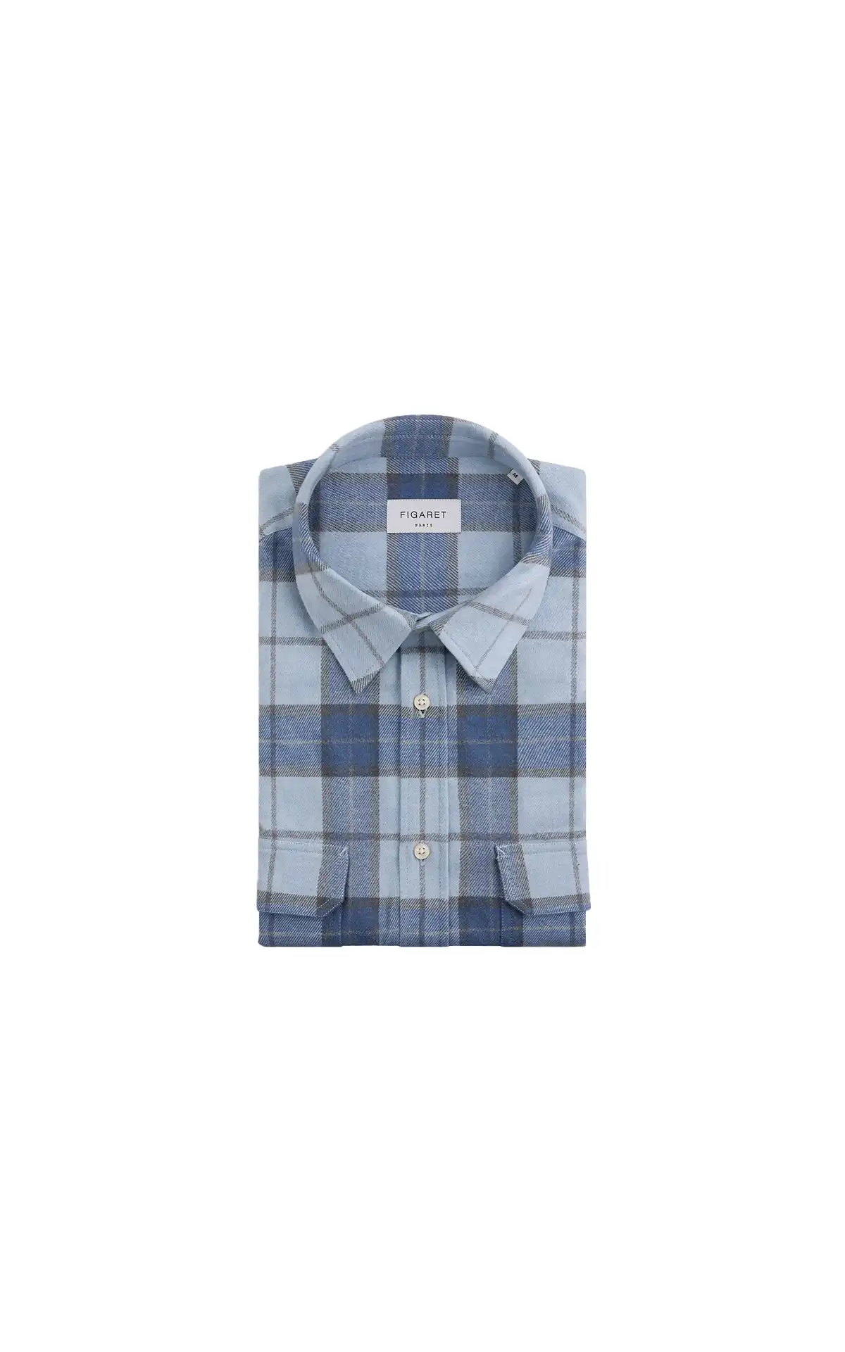 Figaret men blue Florian checked shirt La Vallée Village
