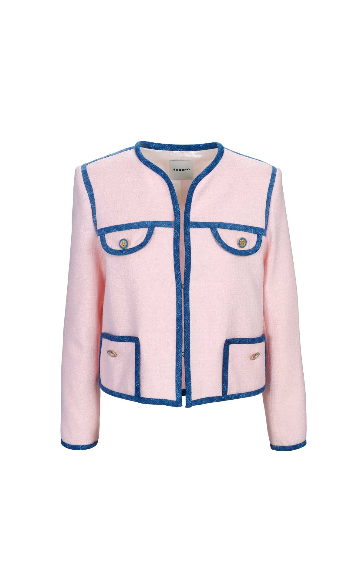 Pink blue ribbon jacket Sandro