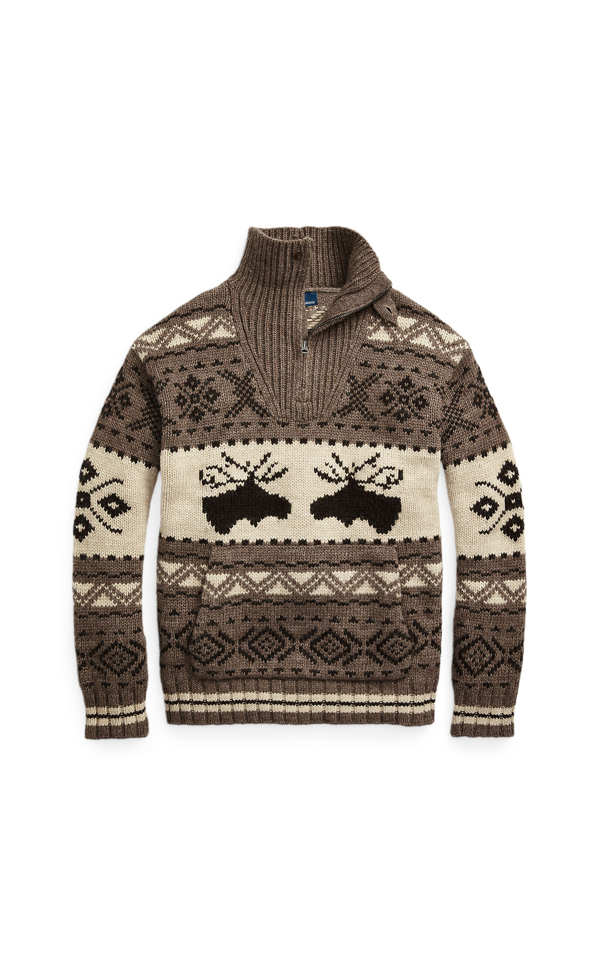 Polo Ralph Lauren brown and white jumper