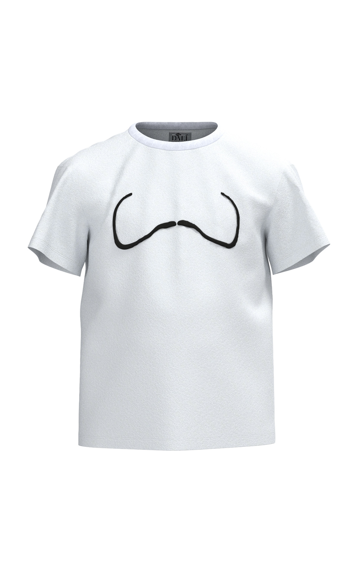 White t-shirt for women with mustaches gala dali la roca village