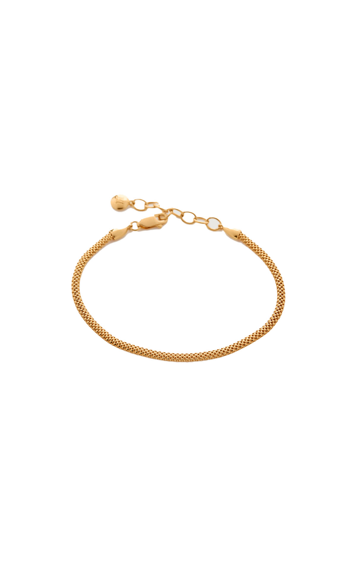 Monica Vinader  18ct Gold vermeil heirloom woven fine chain bracelet from Bicester Village