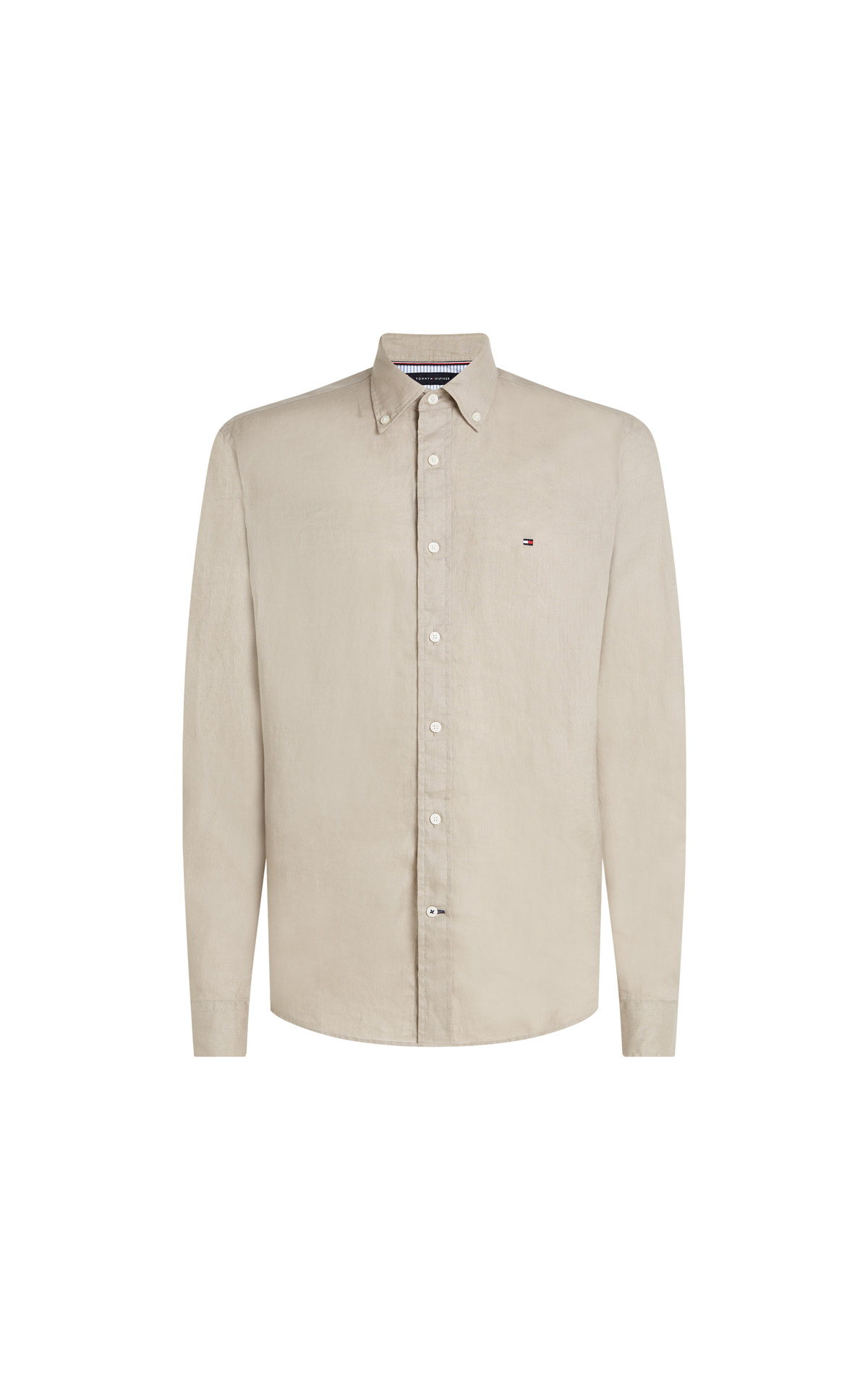 Beige linen shirt Tommy Hilfiger outlet barcleona la roca village