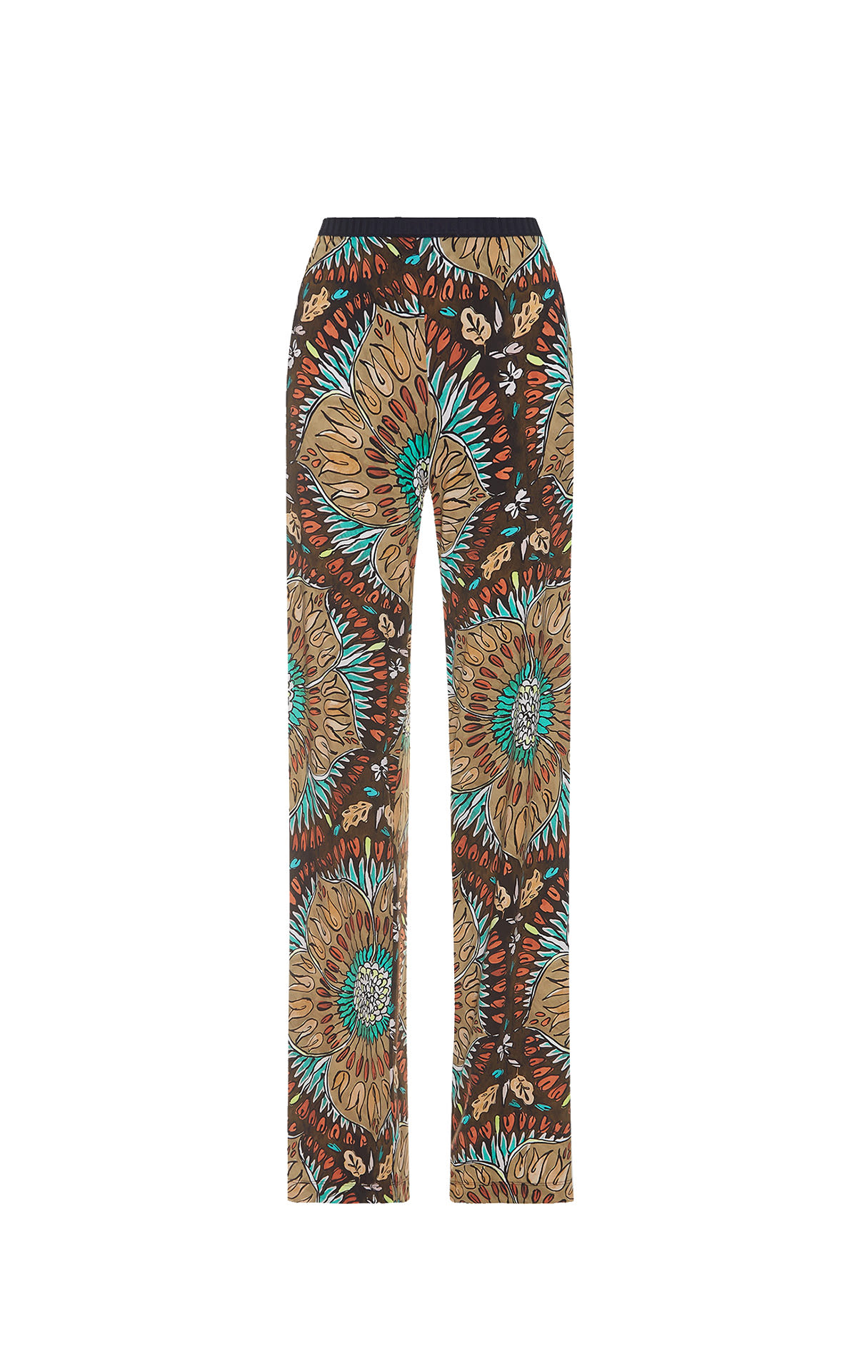 Printed jersey trousers