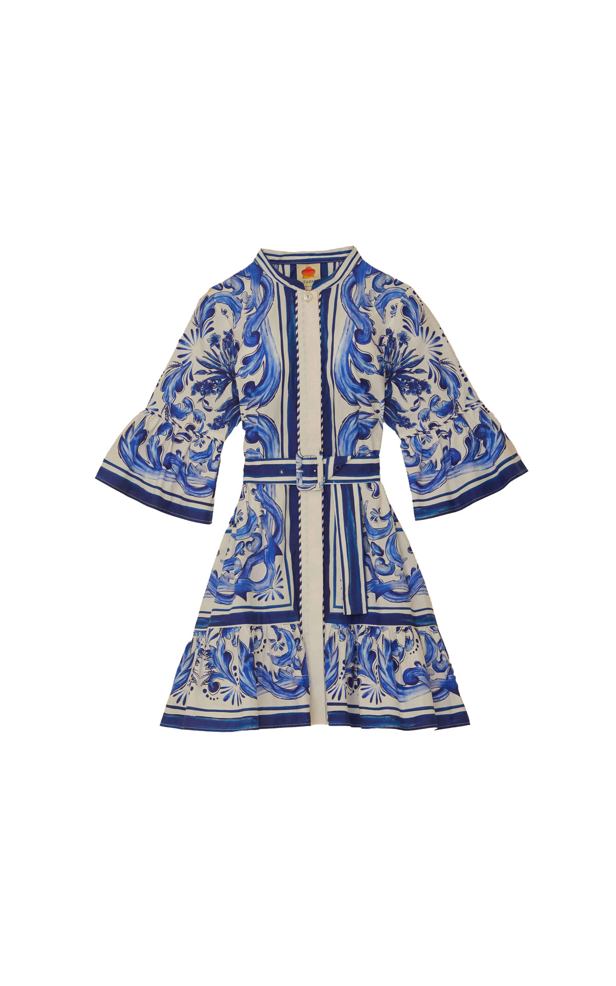 Farm Rio Garden tiles off-white mini dress from Bicester Village