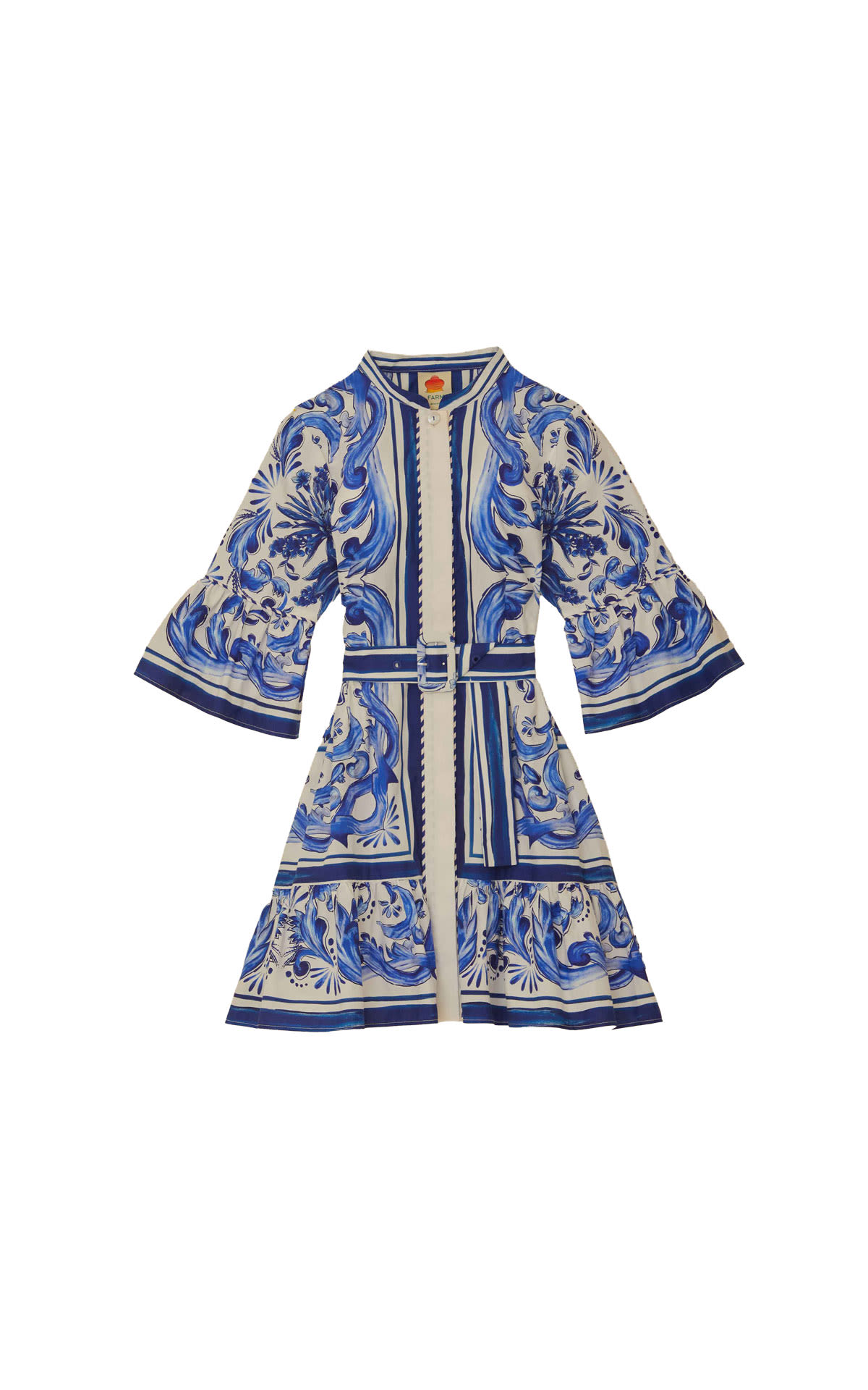 Farm Rio Garden tiles off-white mini dress from Bicester Village