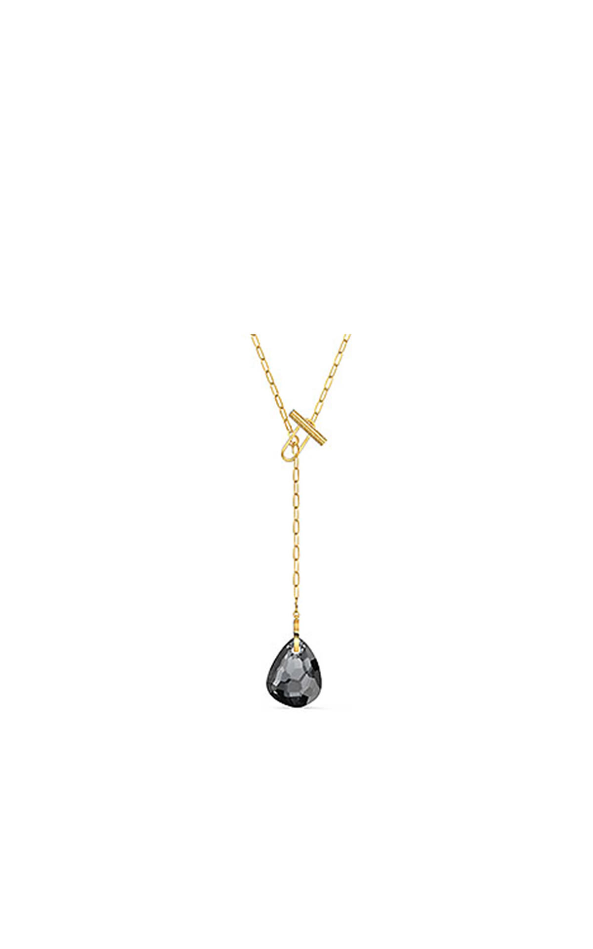 Swarovski Yellow gold plated Tbar Y necklace