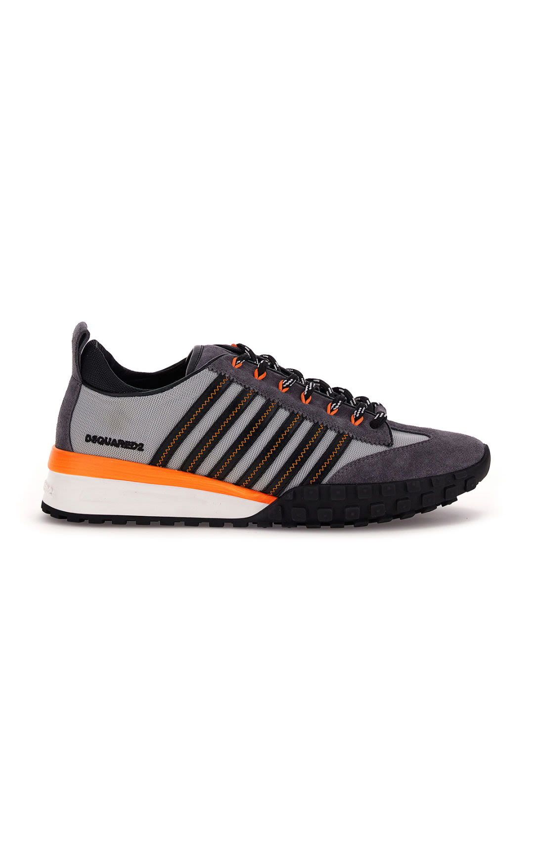 Gray sneaker with orange detail Dsqaured2